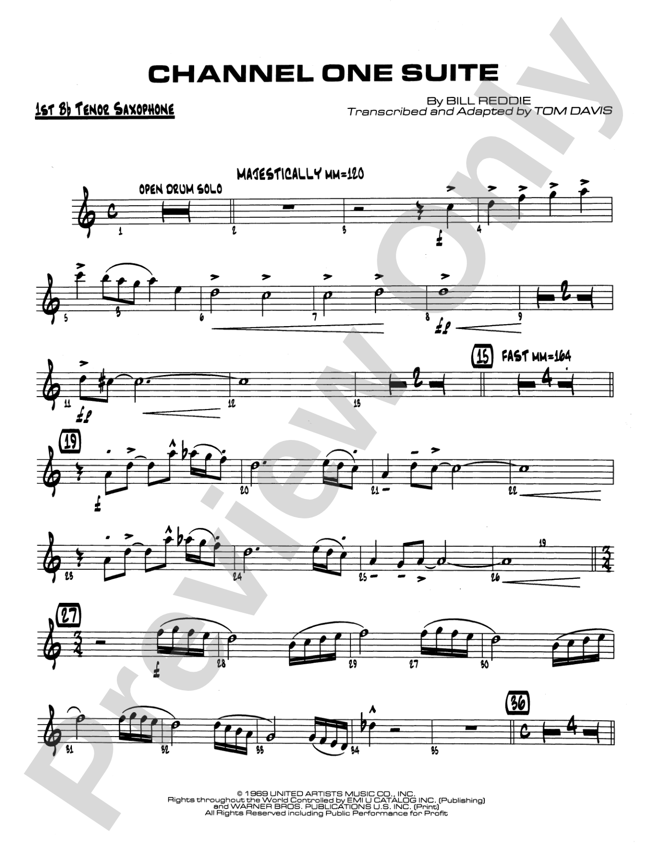 Channel One Suite: B-flat Tenor Saxophone