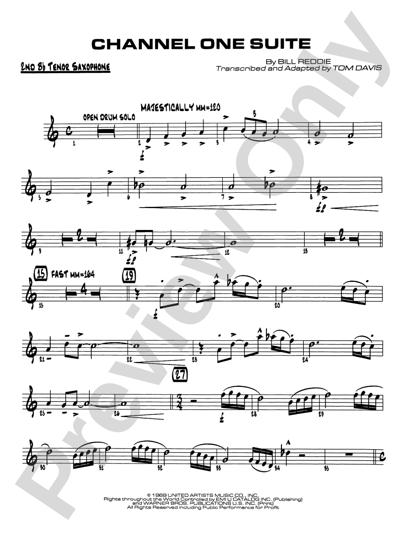 Channel One Suite: 2nd B-flat Tenor Saxophone