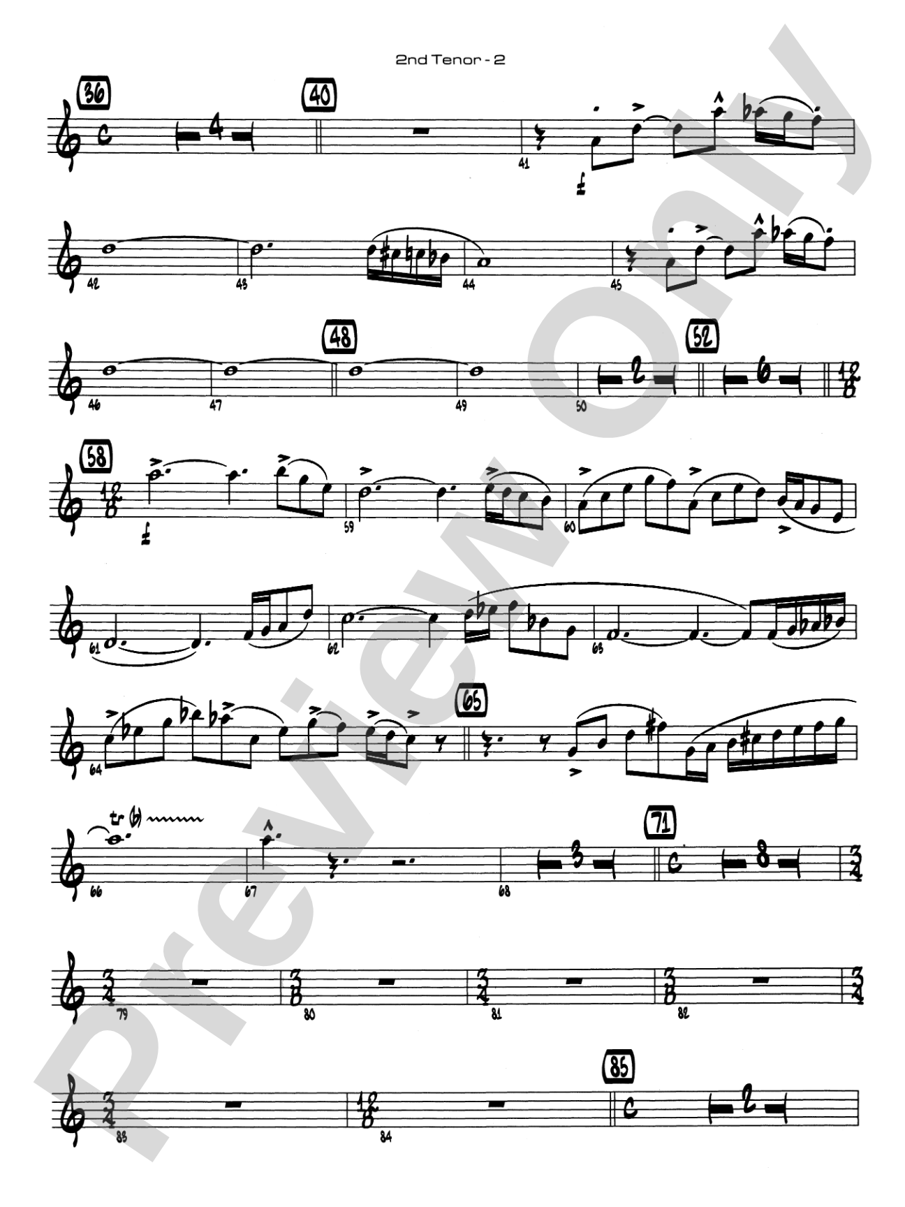 Channel One Suite: 2nd B-flat Tenor Saxophone