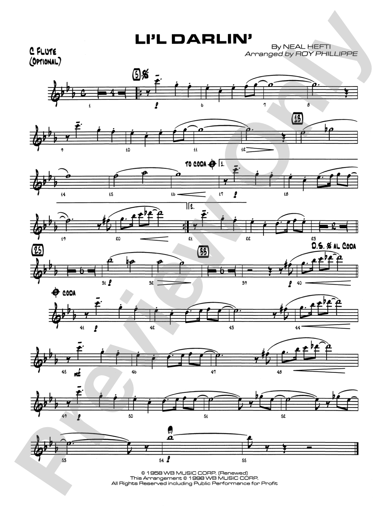 Li'l Darlin': Flute