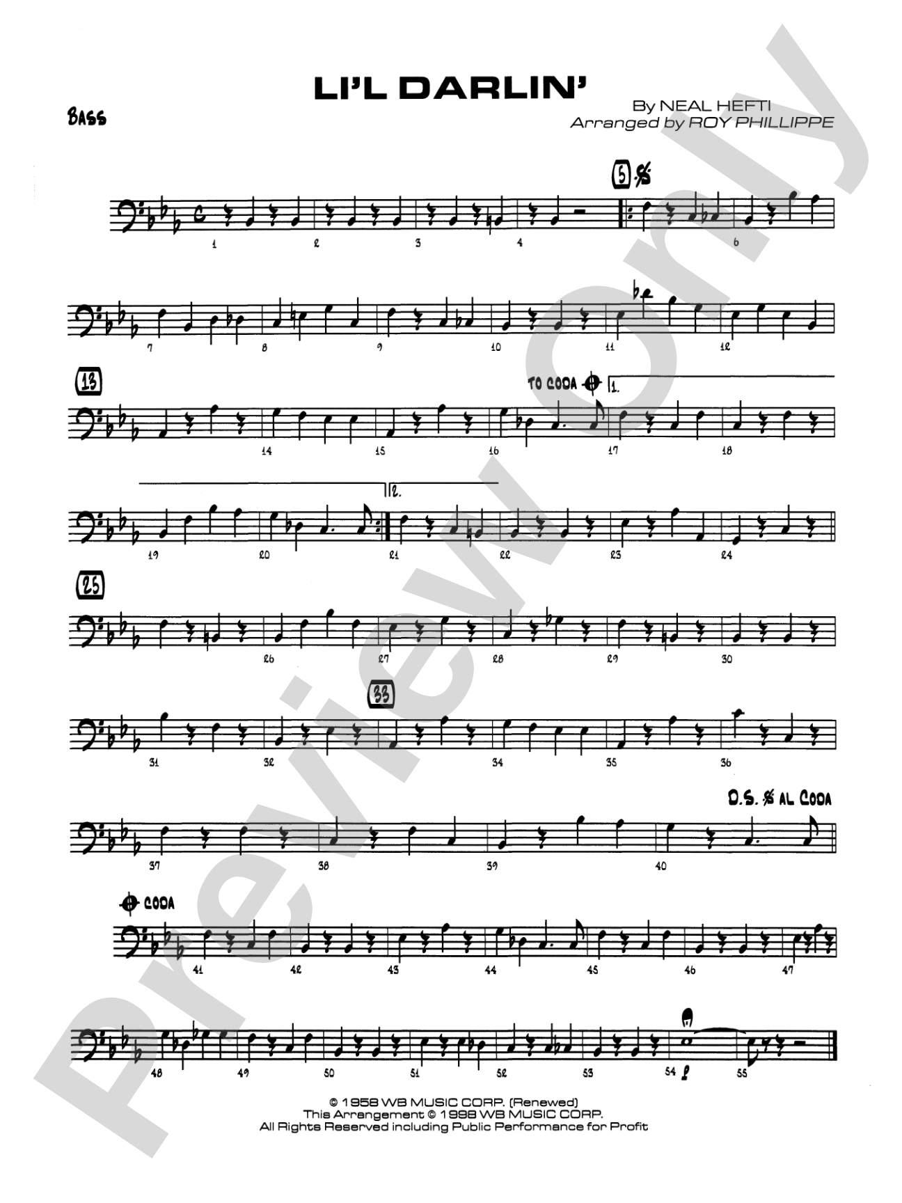 Li'l Darlin': String Bass