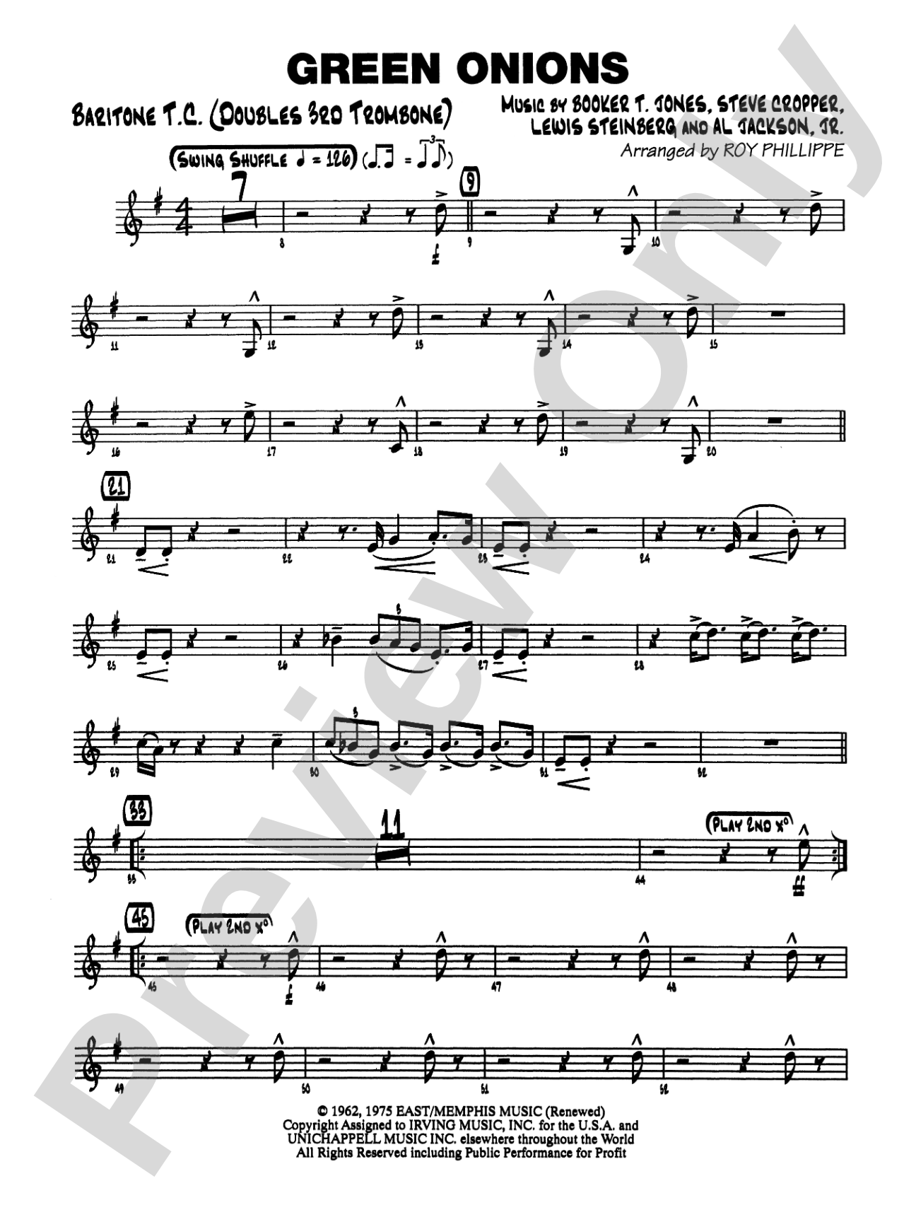 Green Onions: Baritone T.C.