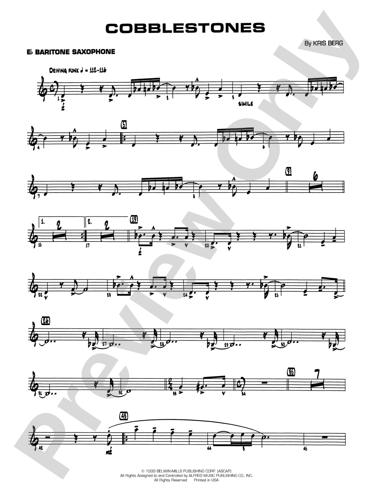 Cobblestones: E-flat Baritone Saxophone