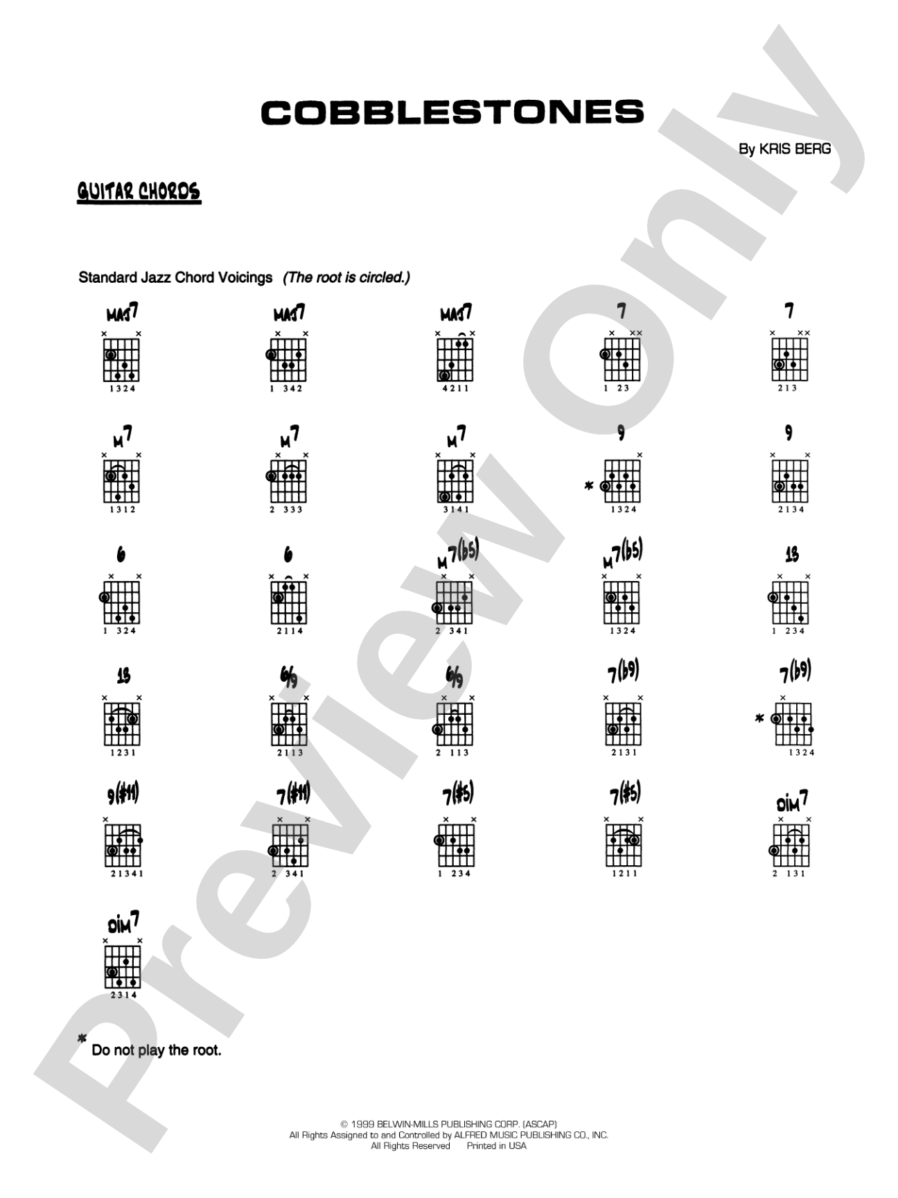 Cobblestones: Guitar Chords