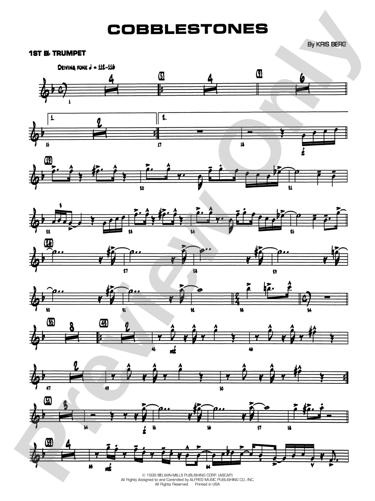 Cobblestones: 1st B-flat Trumpet