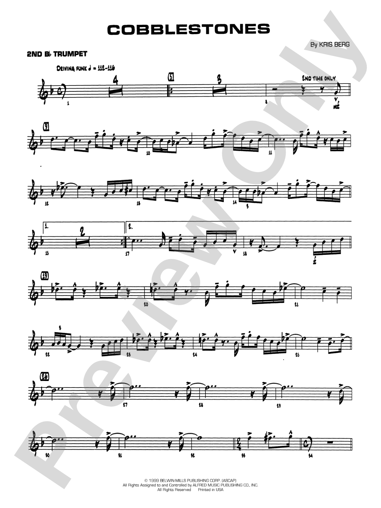 Cobblestones: 2nd B-flat Trumpet