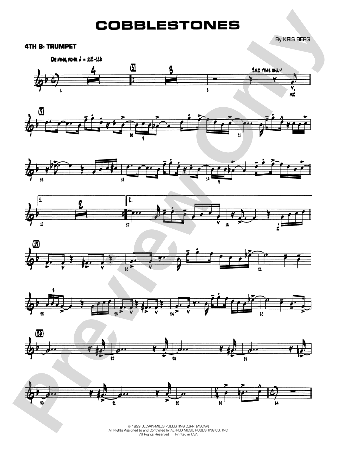 Cobblestones: 4th B-flat Trumpet