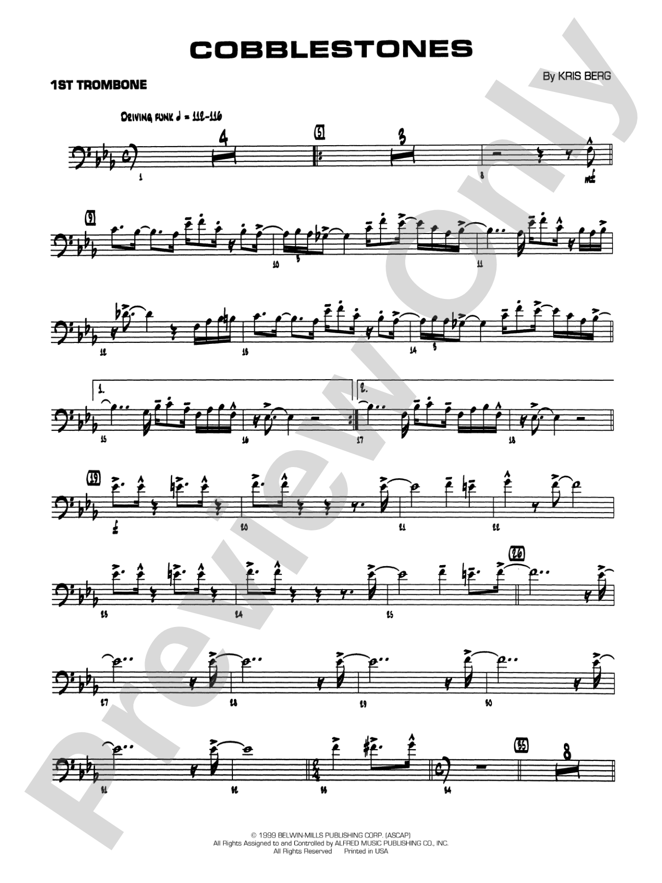 Cobblestones: 1st Trombone