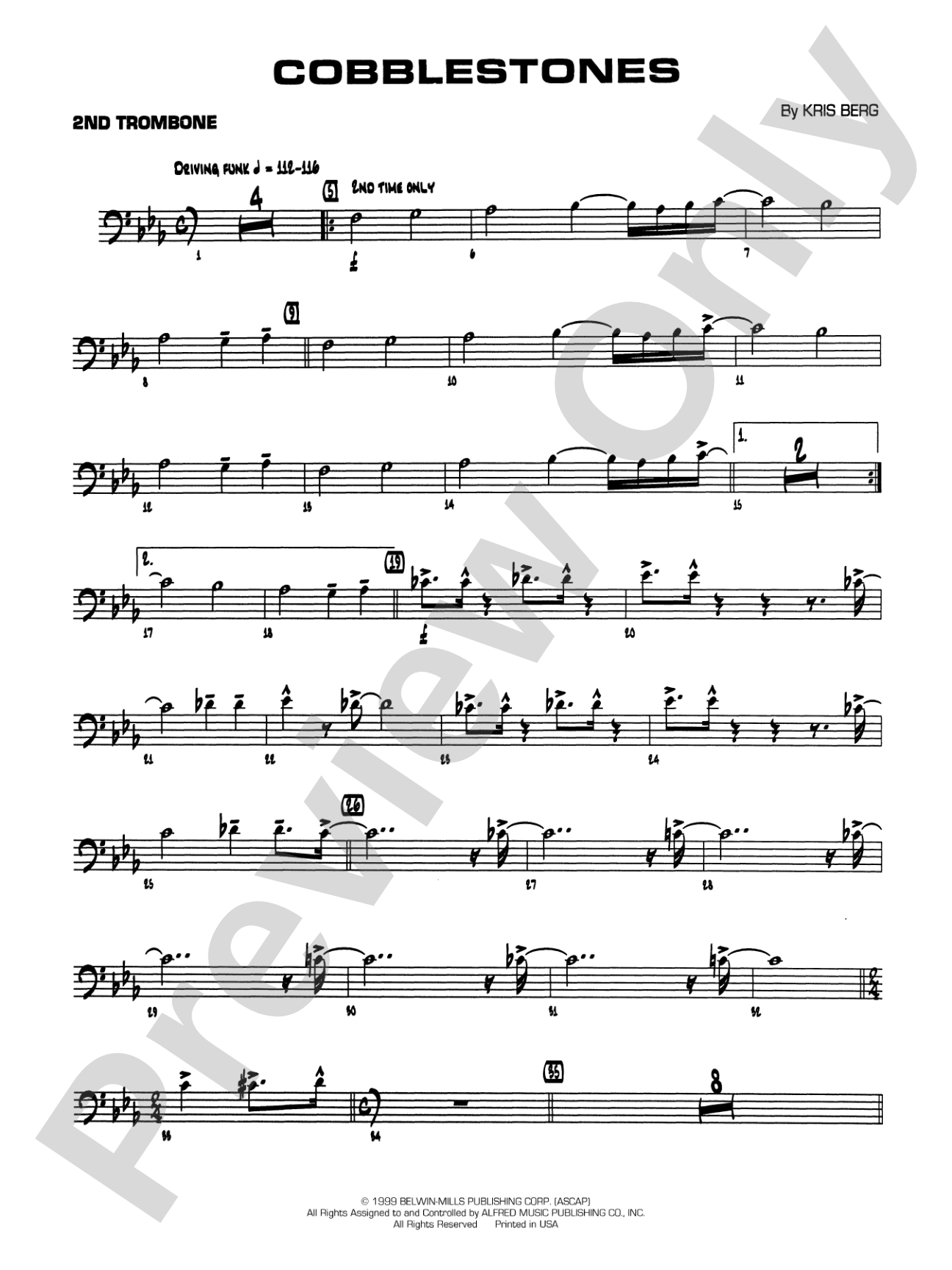 Cobblestones: 2nd Trombone
