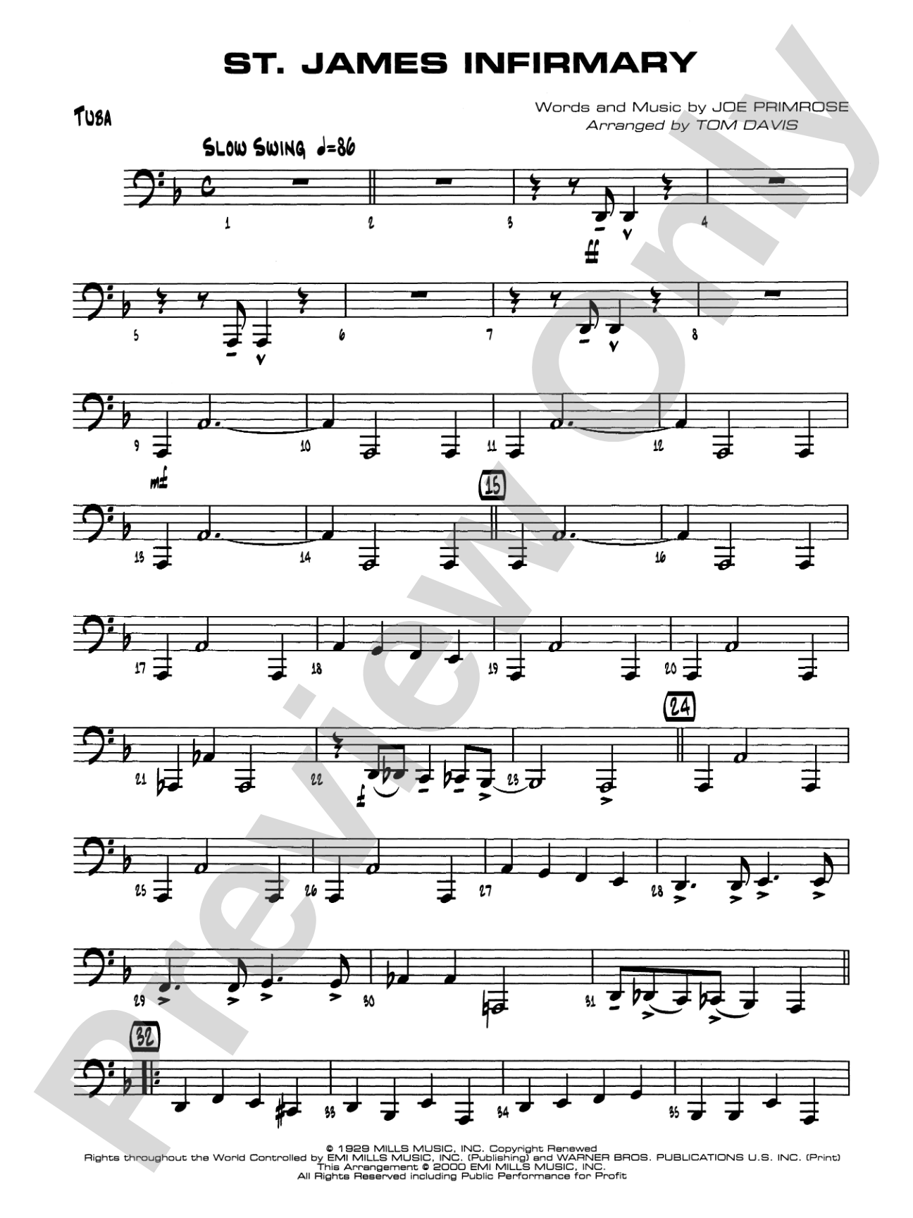 St. James Infirmary: Tuba