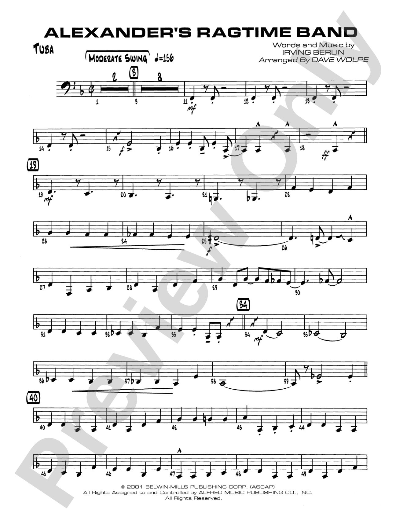 Alexander's Ragtime Band: Tuba