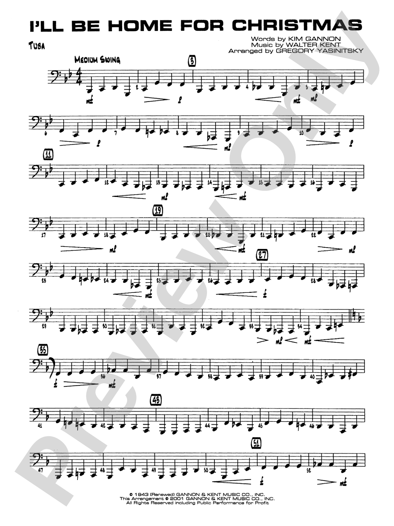 I'll Be Home for Christmas: Tuba