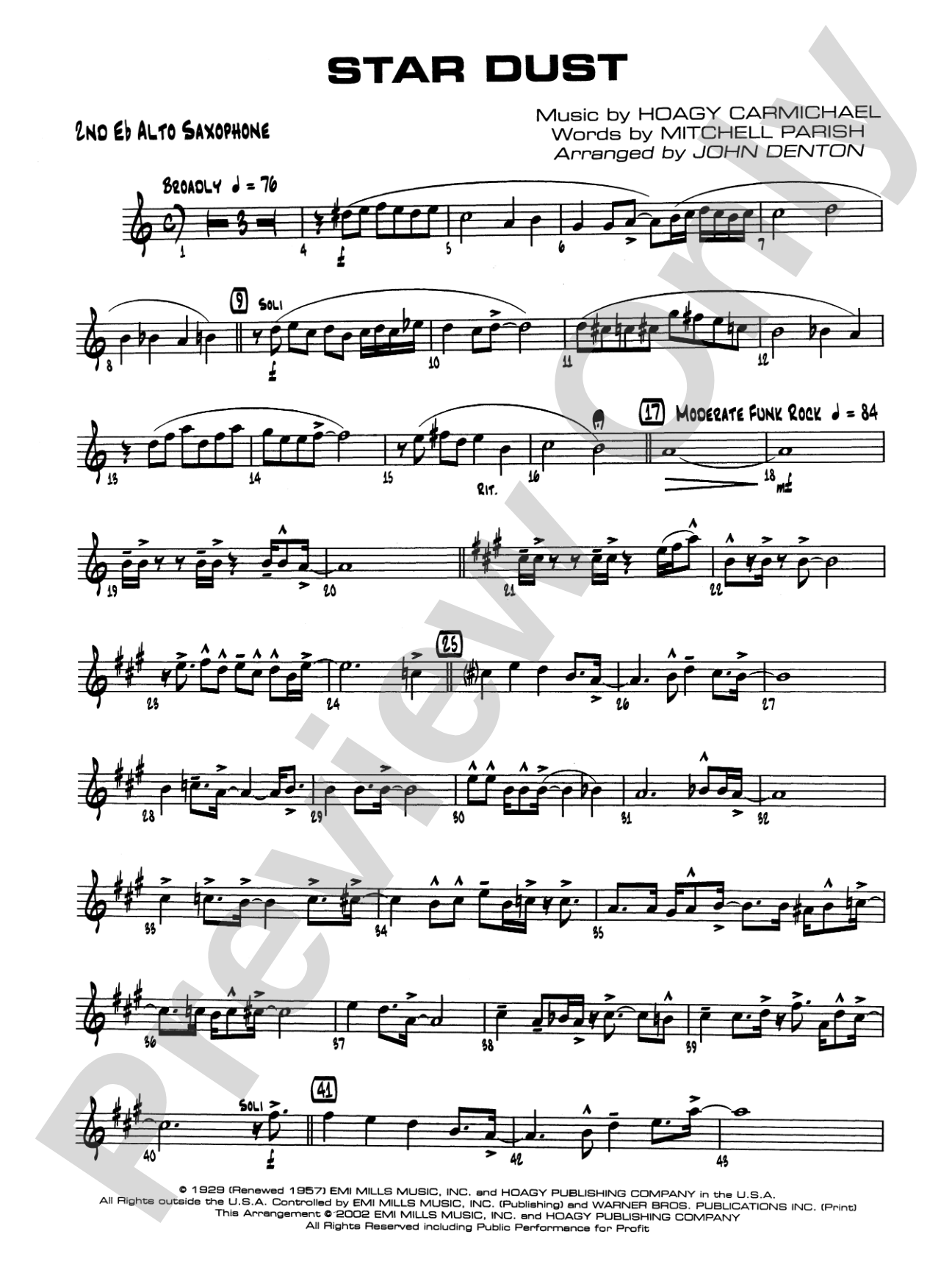 Star Dust: 2nd E-flat Alto Saxophone