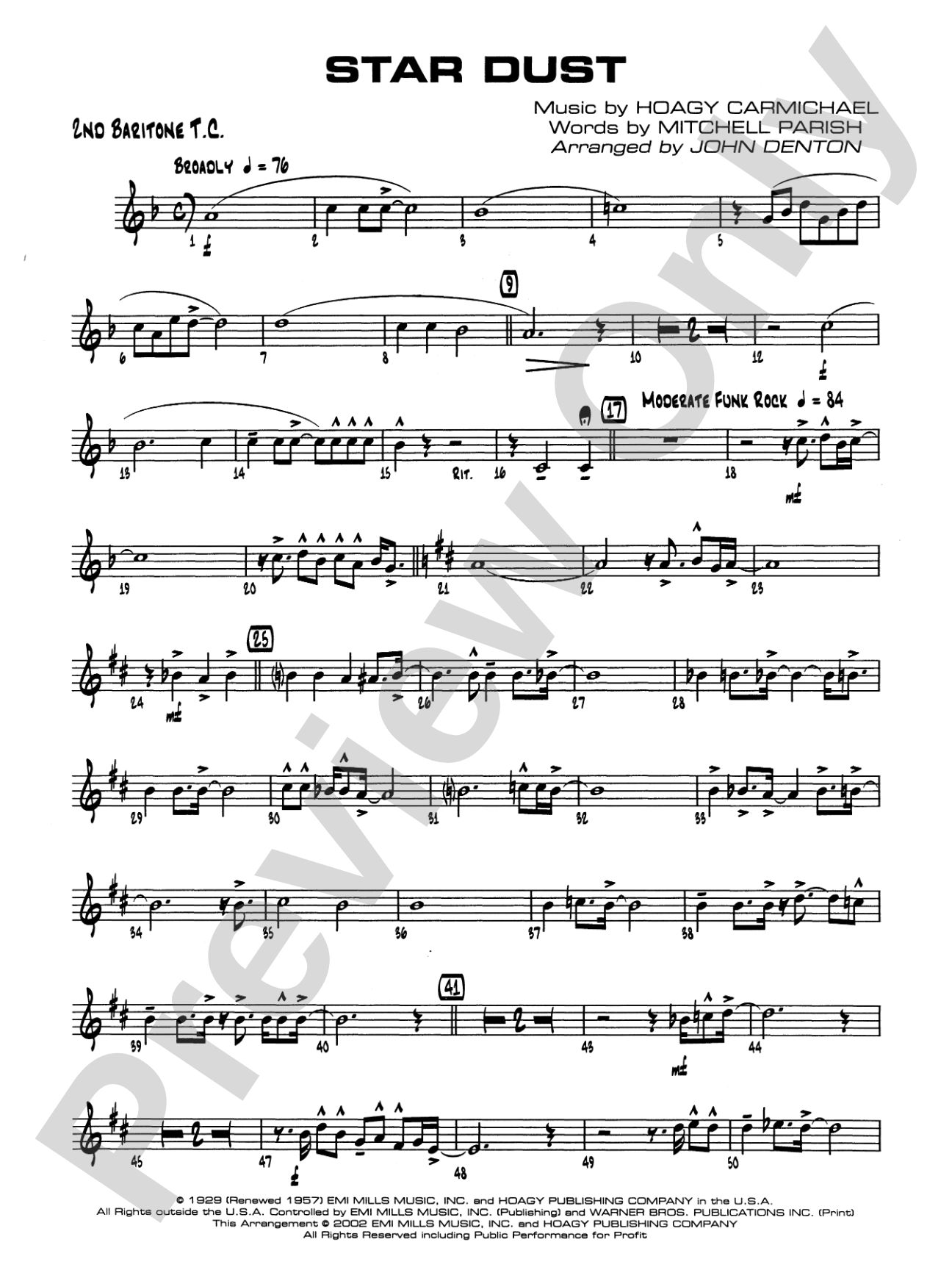 Star Dust: 2nd Baritone T.C.