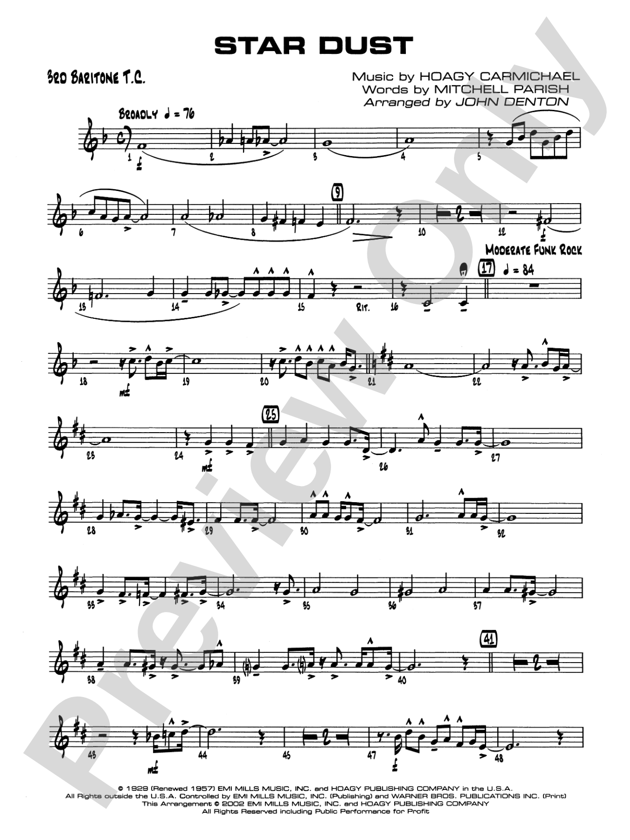 Star Dust: 3rd Baritone T.C.
