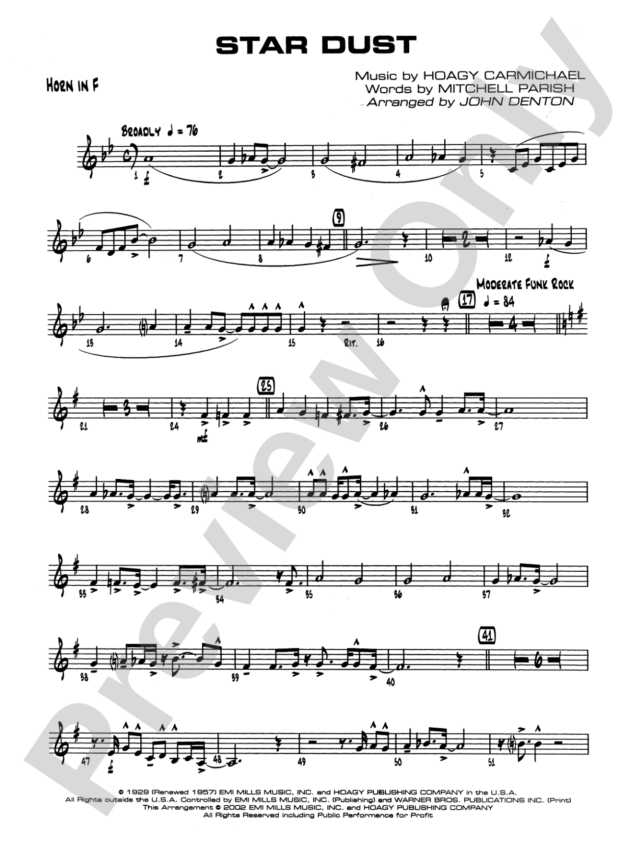 Star Dust: 1st F Horn
