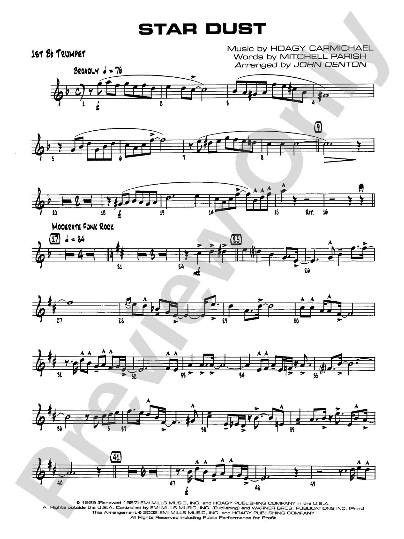 Star Dust: 1st B-flat Trumpet