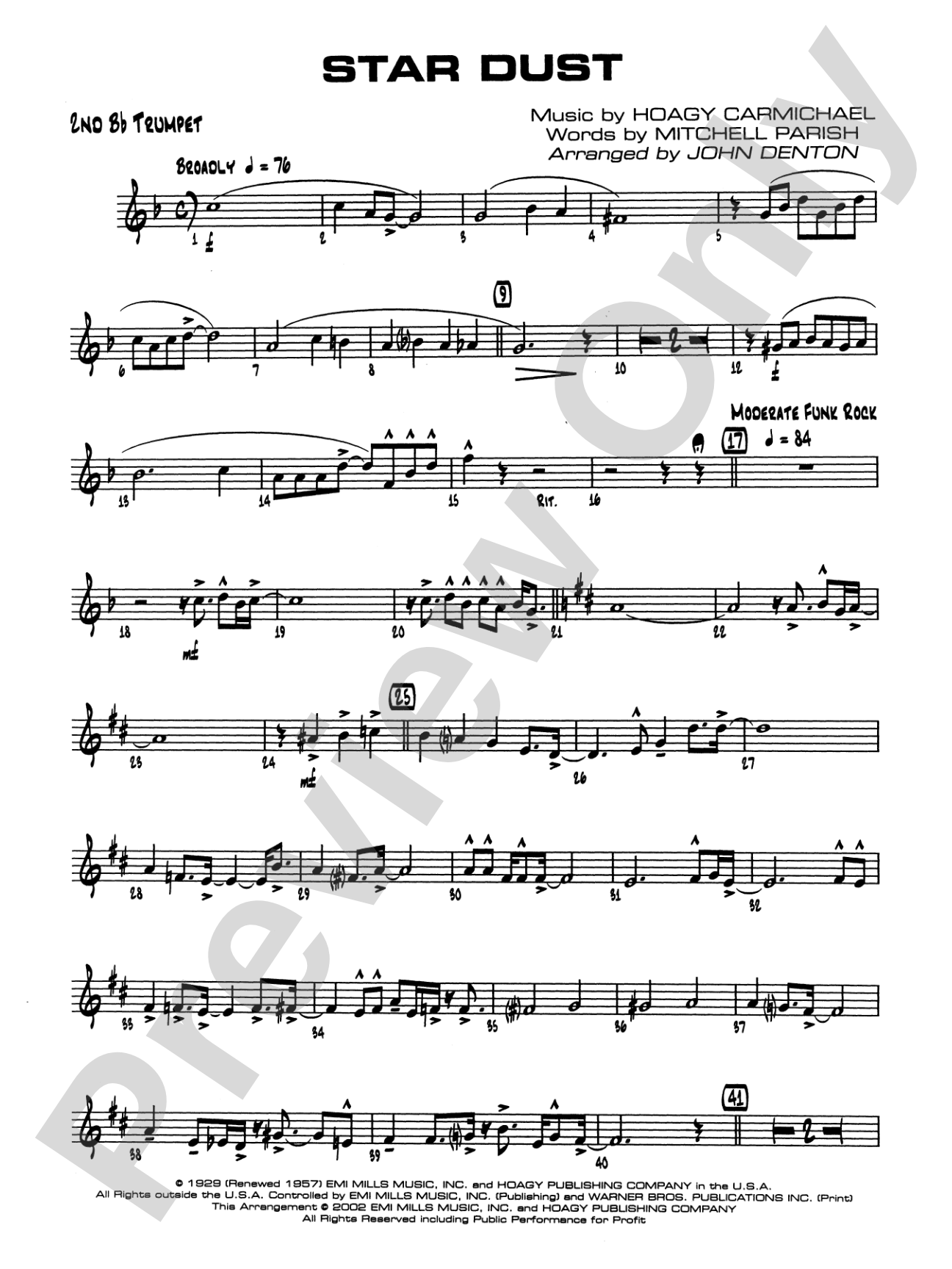 Star Dust: 2nd B-flat Trumpet
