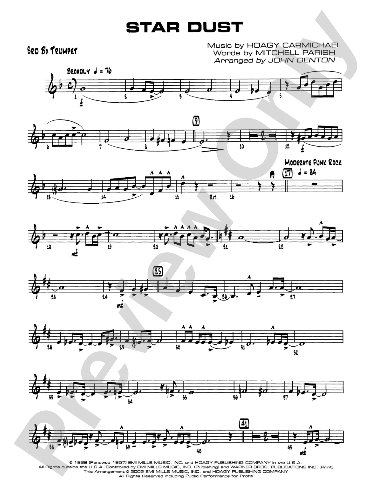 Star Dust: 3rd B-flat Trumpet