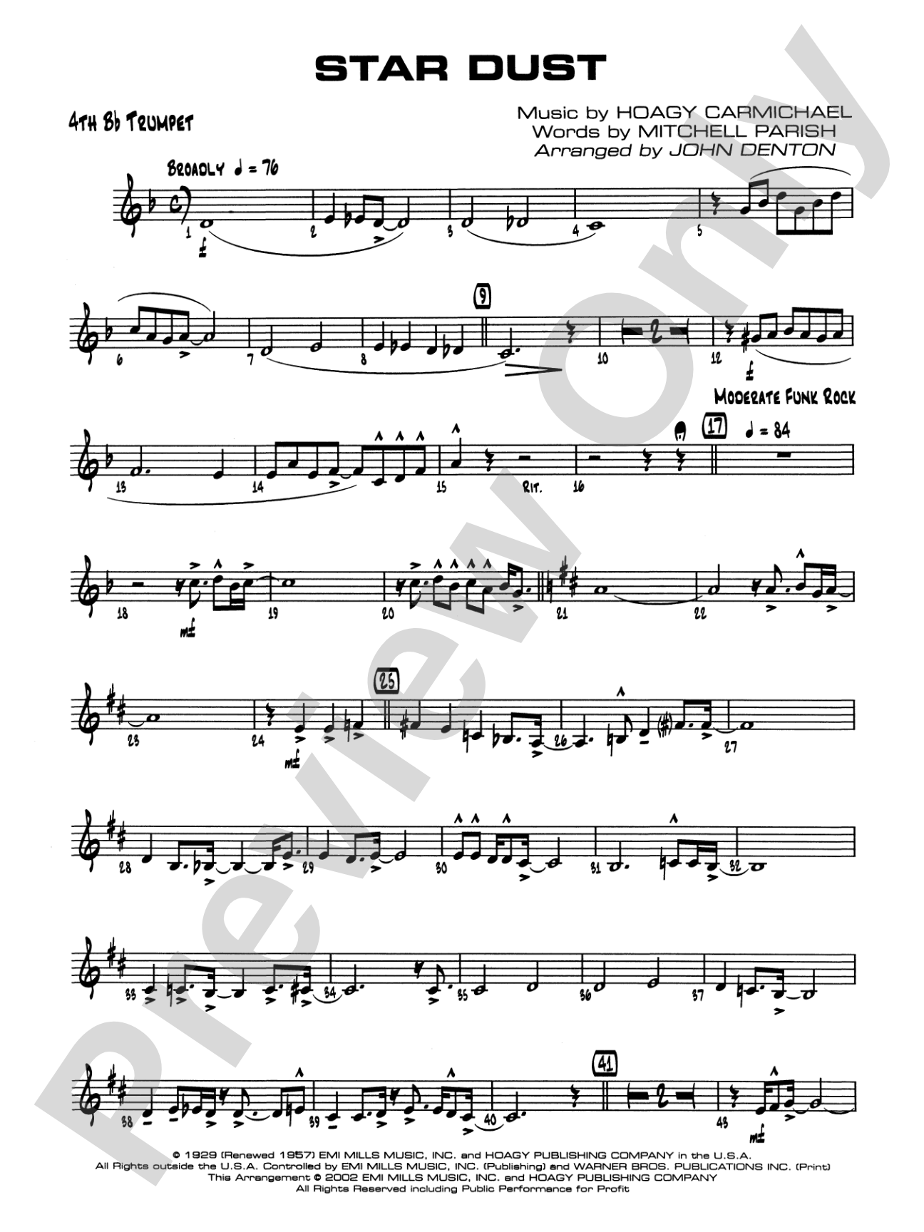 Star Dust: 4th B-flat Trumpet