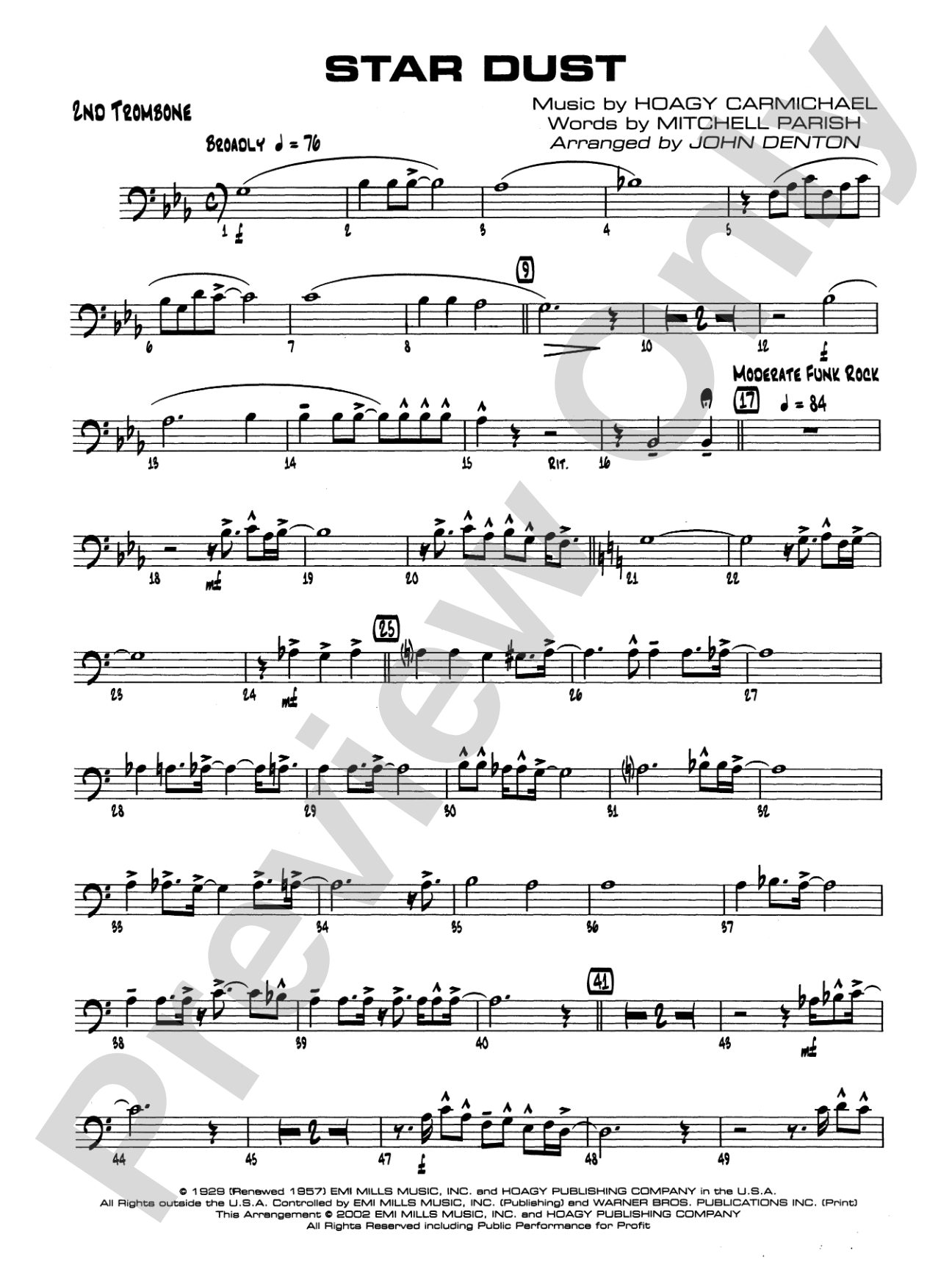 Star Dust: 2nd Trombone