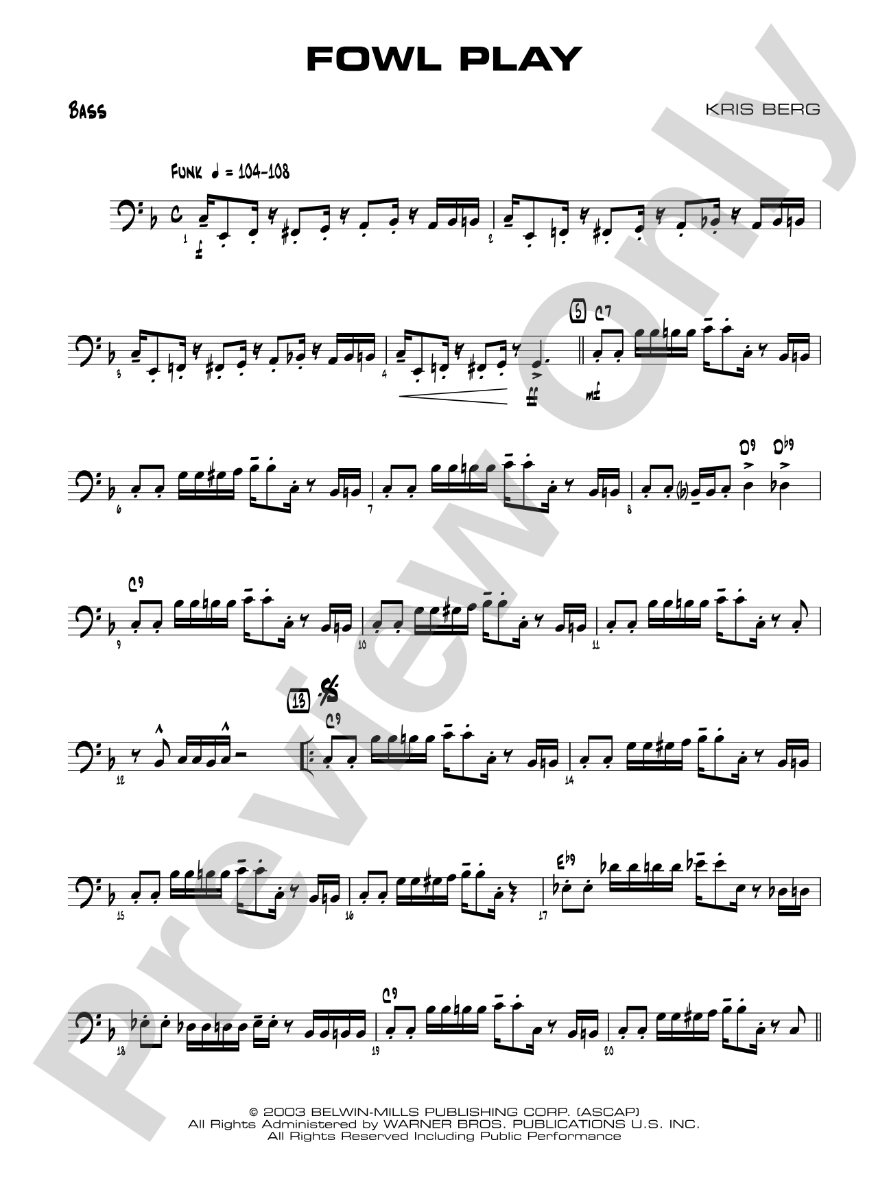 Fowl Play: String Bass