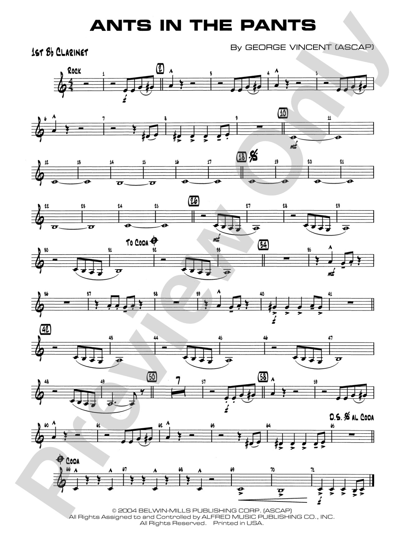 Ants in the Pants: 1st B-flat Clarinet