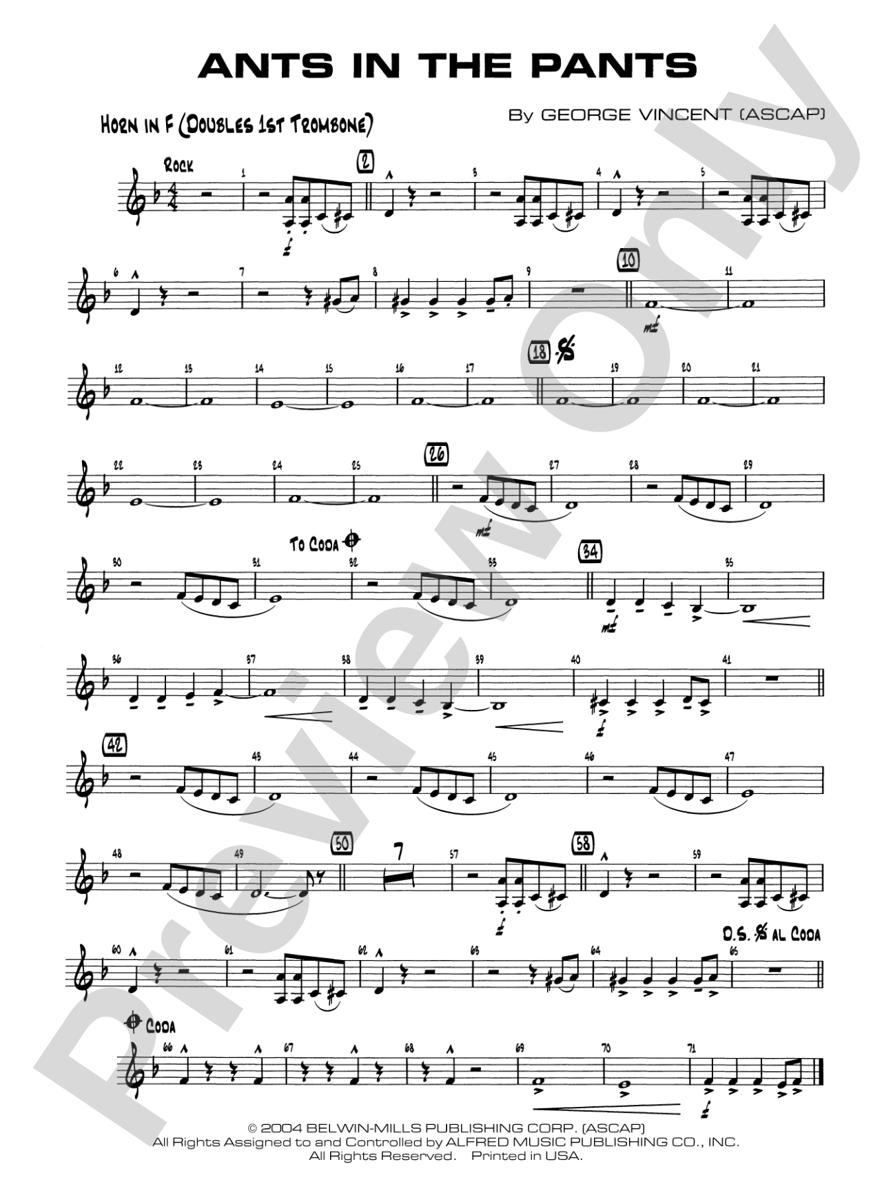 Ants in the Pants: 1st F Horn