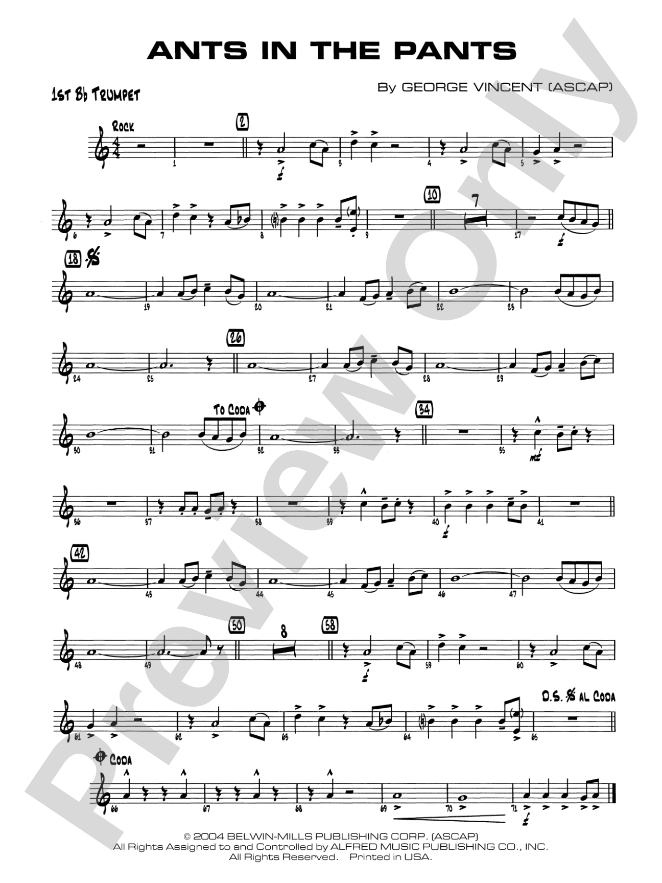 Ants in the Pants: 1st B-flat Trumpet