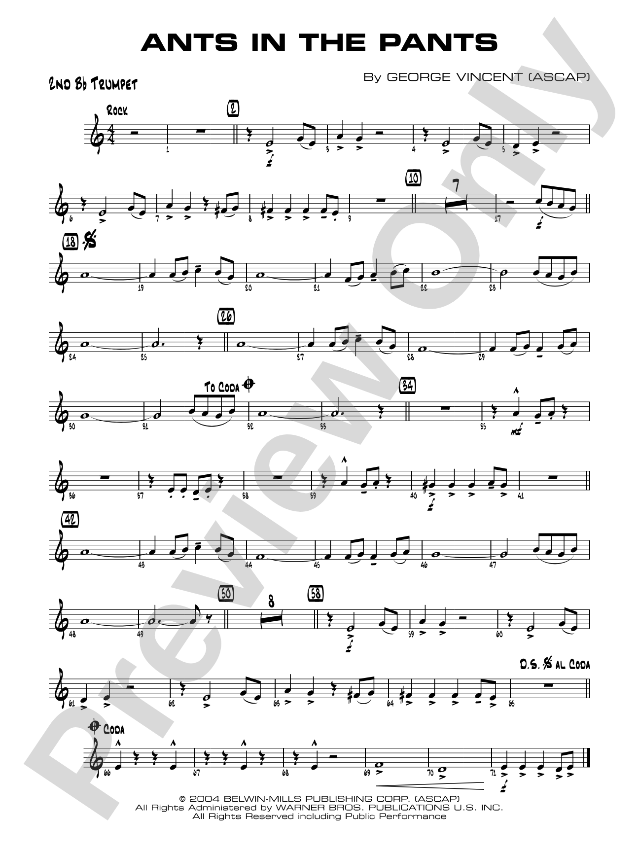 Ants in the Pants: 2nd B-flat Trumpet