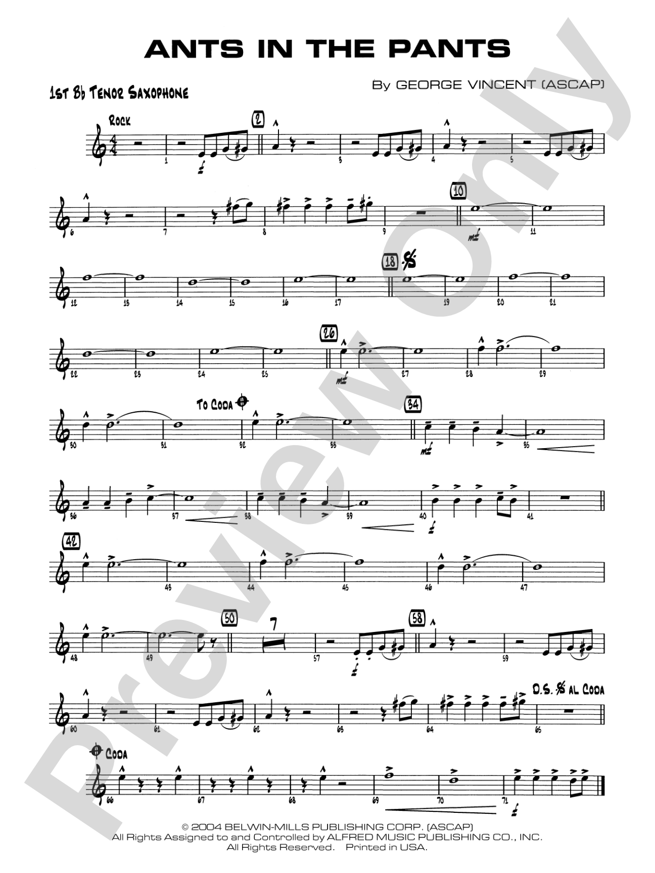 Ants in the Pants: B-flat Tenor Saxophone