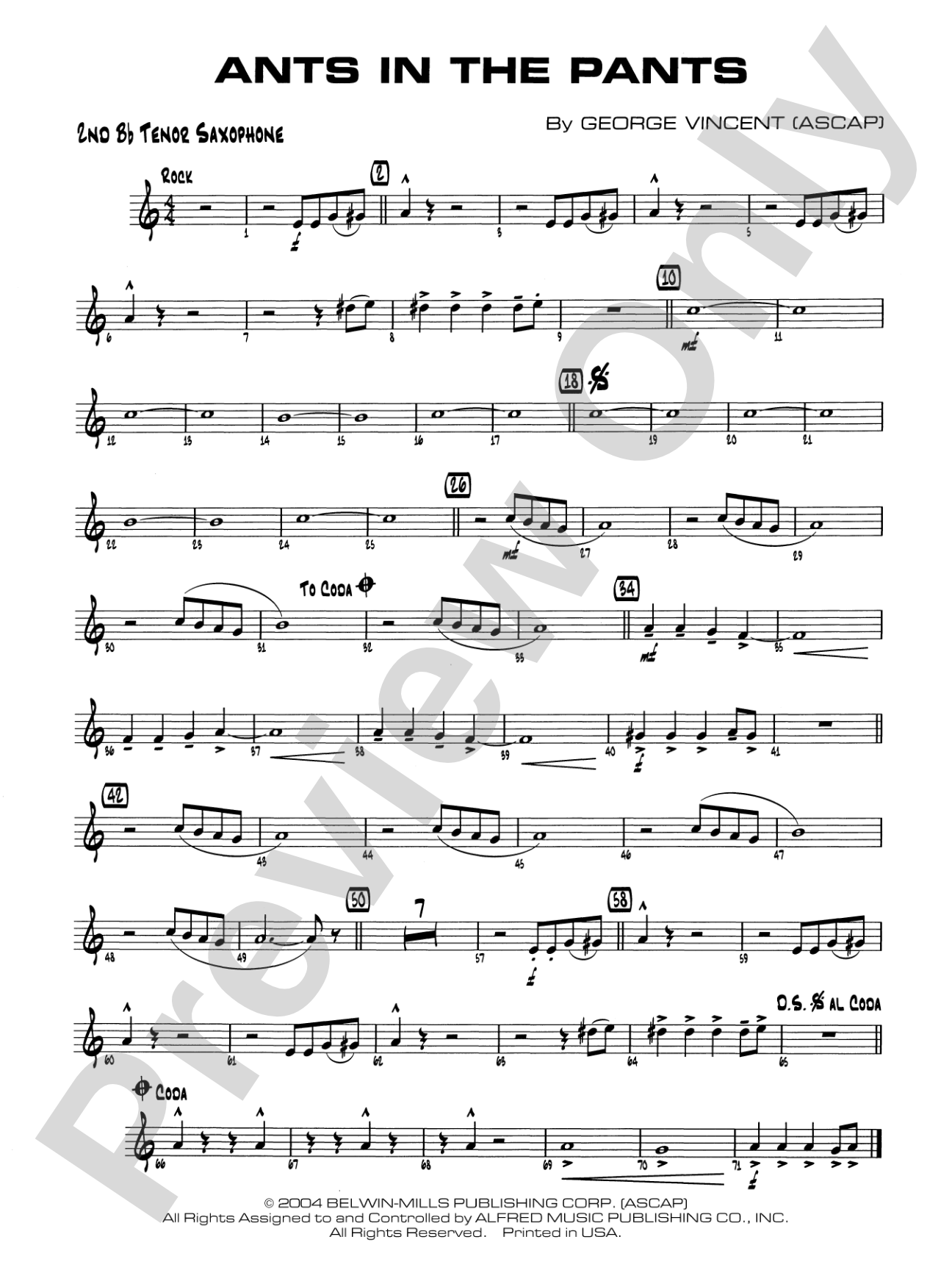 Ants in the Pants: 2nd B-flat Tenor Saxophone