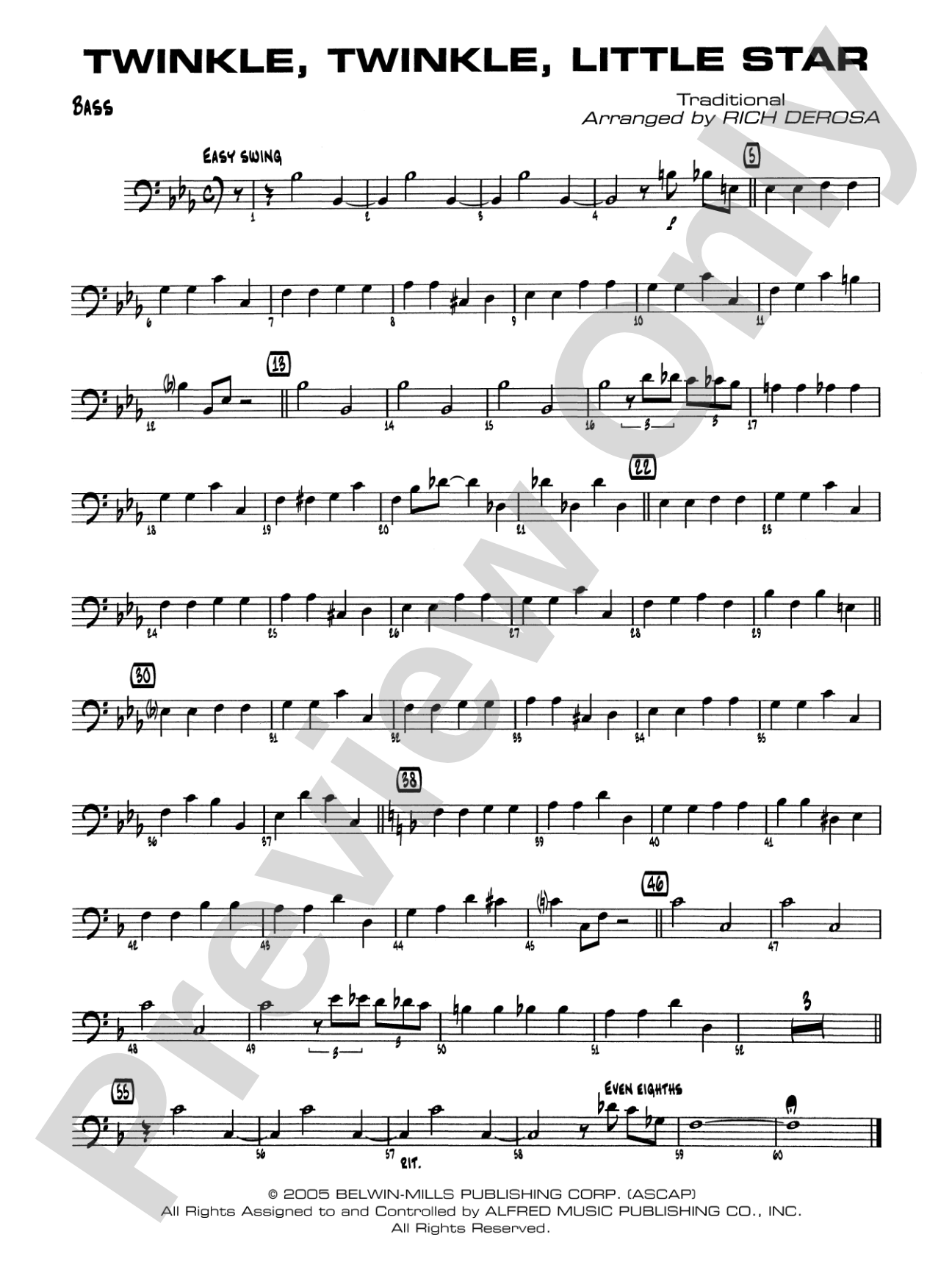 Twinkle, Twinkle Little Star: String Bass