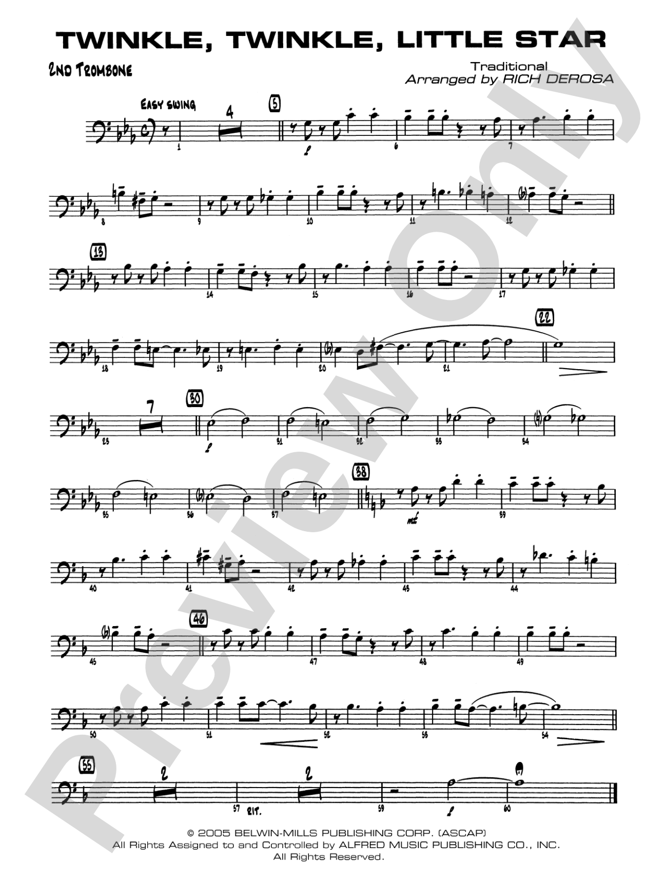 Twinkle, Twinkle Little Star: 2nd Trombone