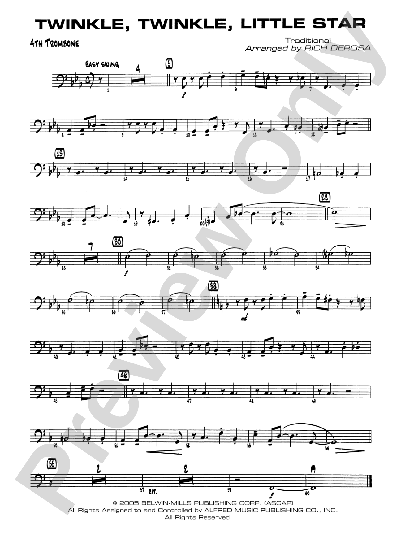 Twinkle, Twinkle Little Star: 4th Trombone