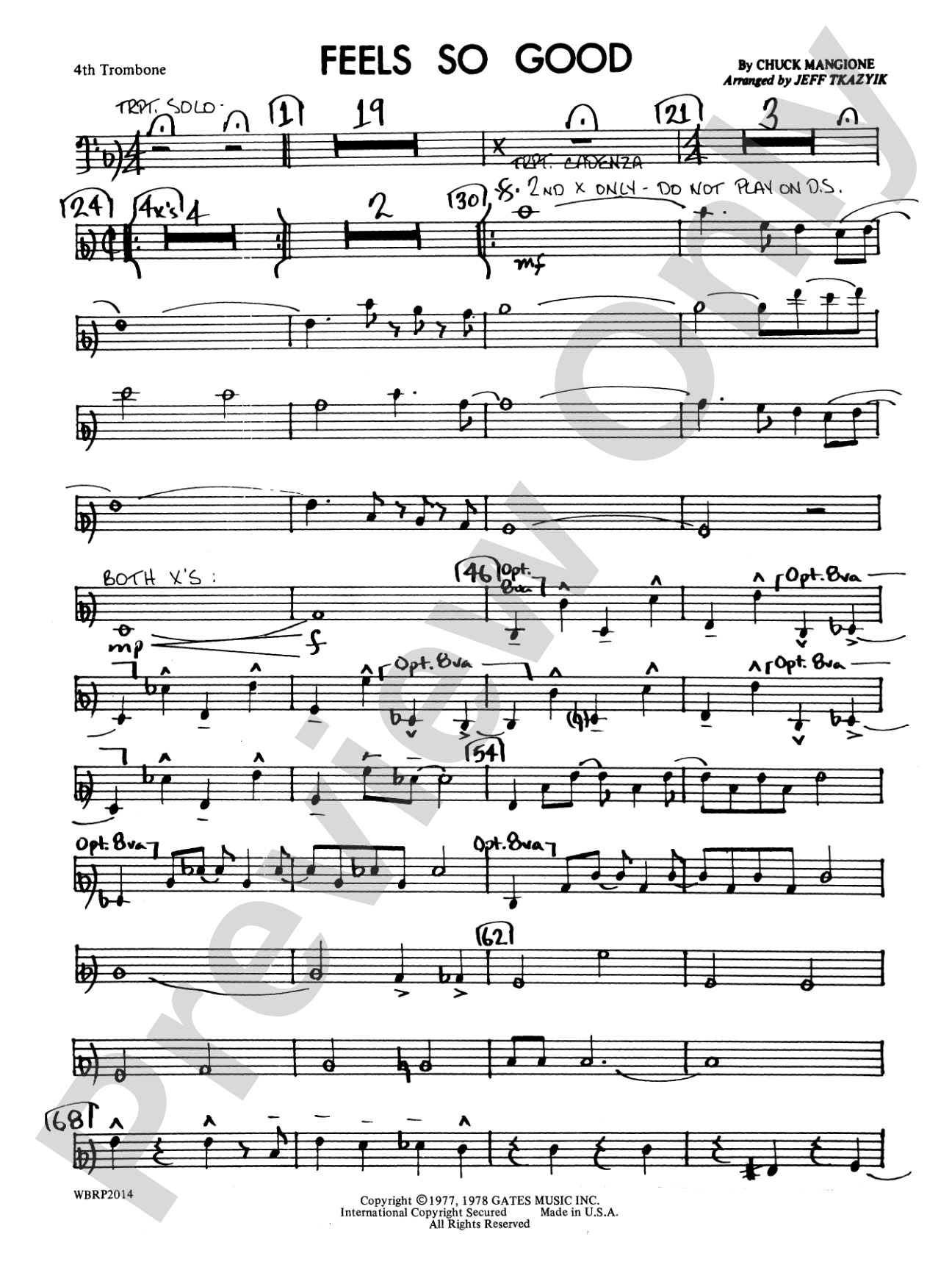 Feels So Good: 4th Trombone
