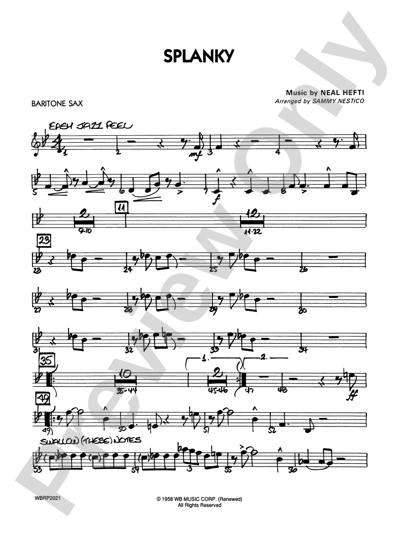 Splanky: E-flat Baritone Saxophone