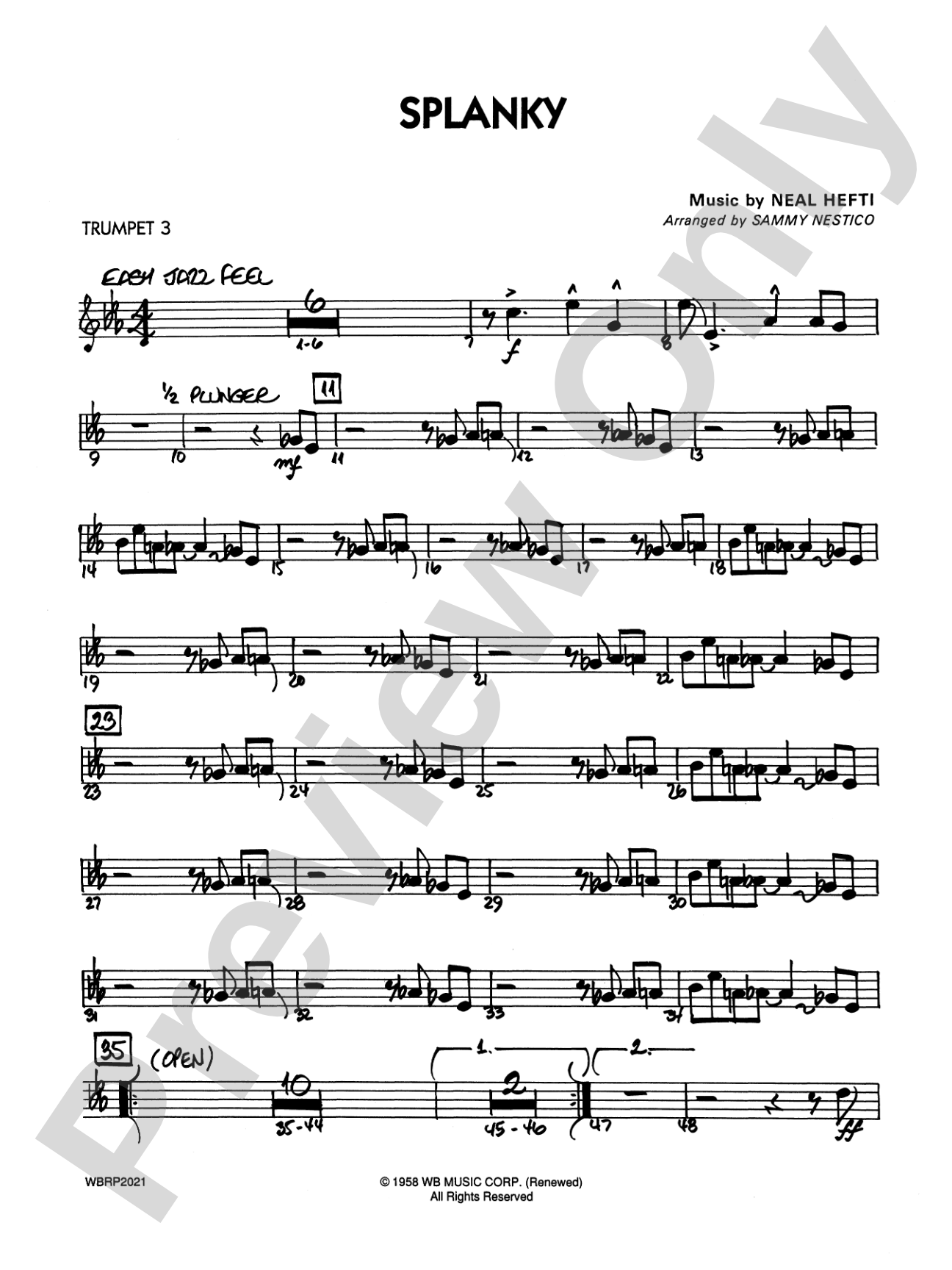 Splanky: 3rd B-flat Trumpet
