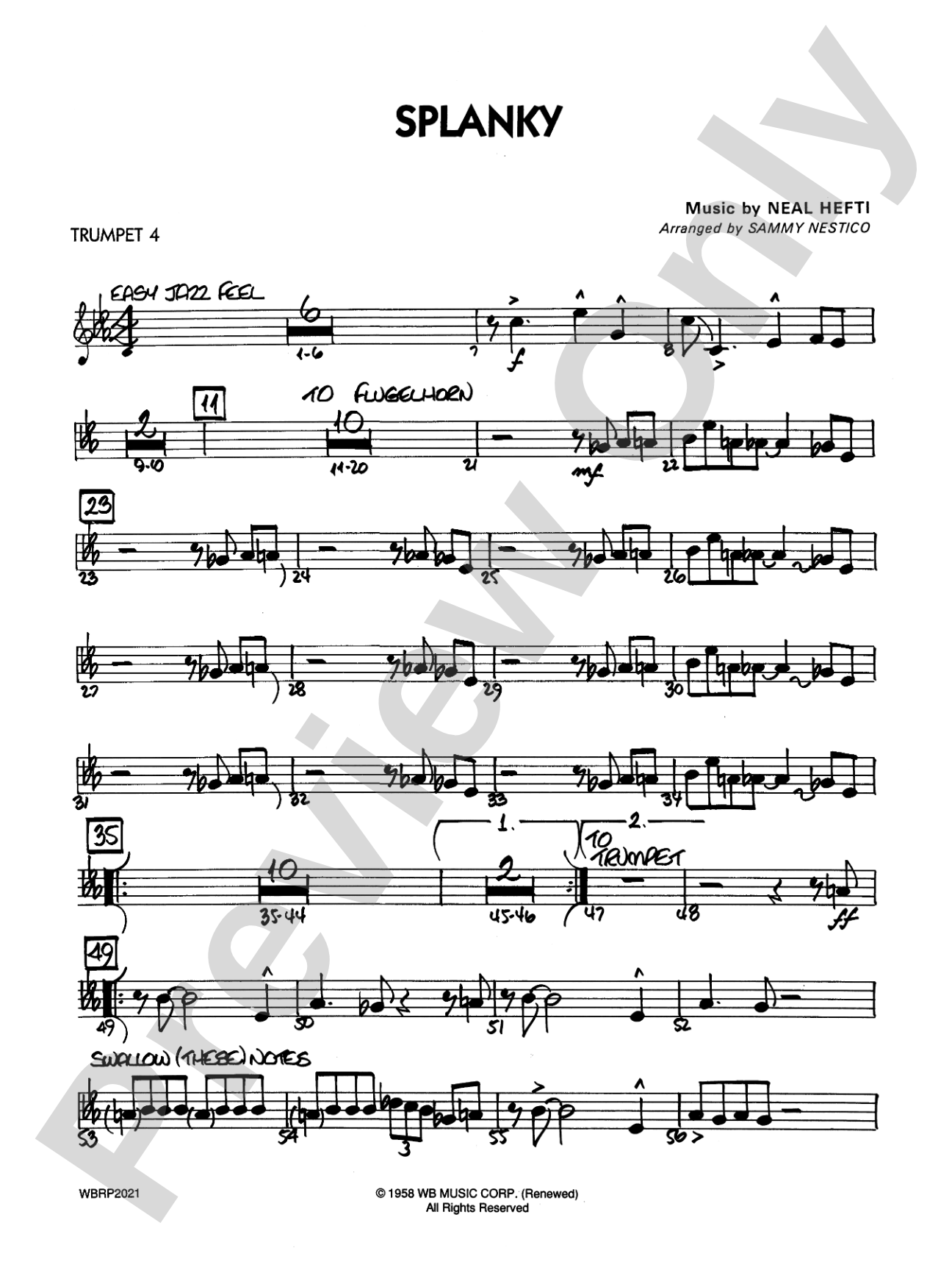 Splanky: 4th B-flat Trumpet