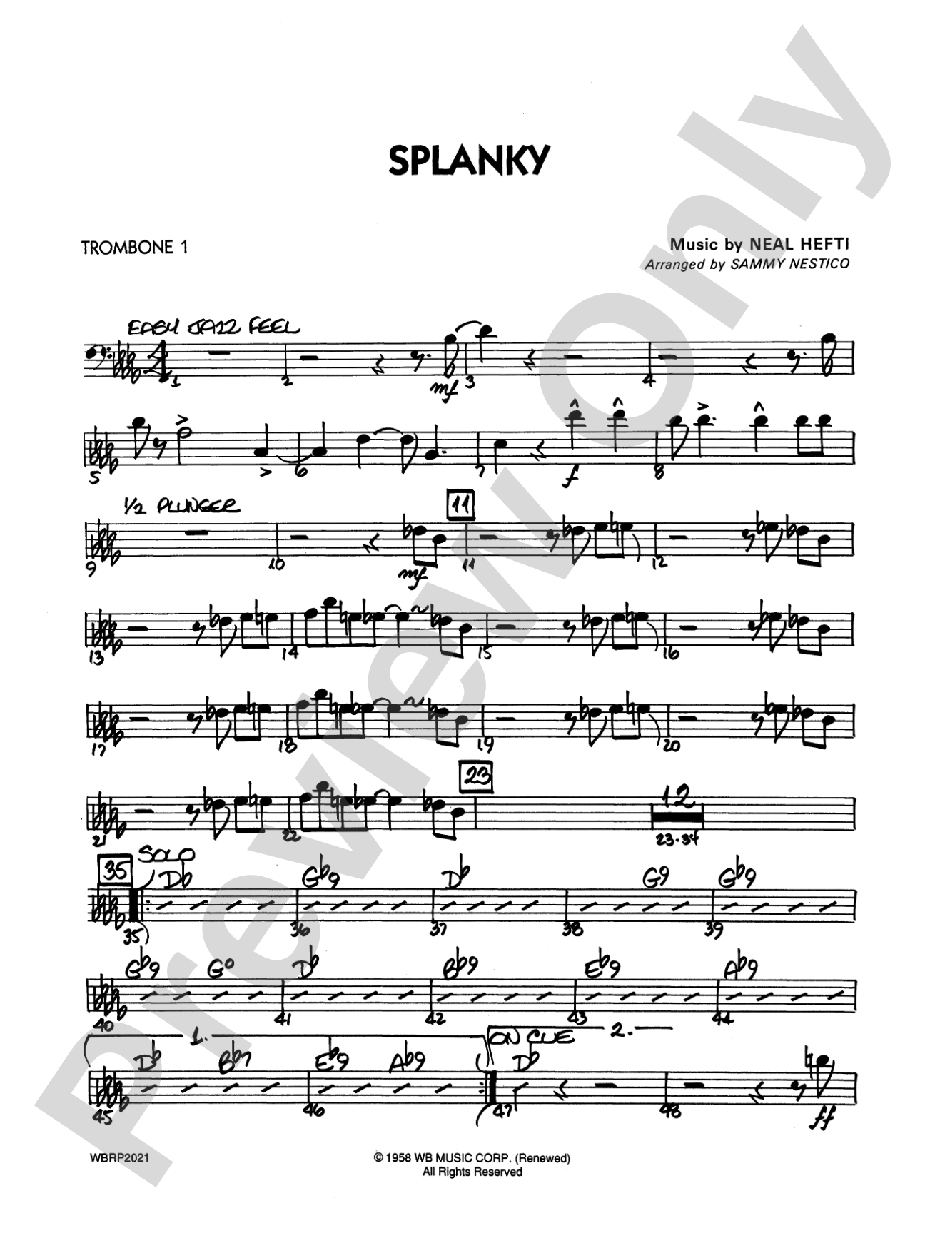 Splanky: 1st Trombone