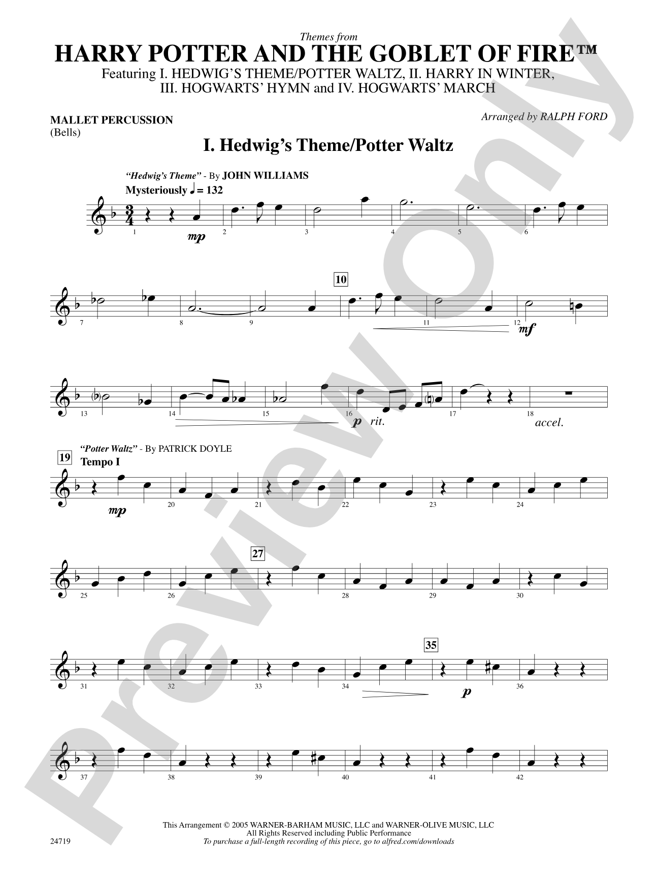 Harry Potter and the Goblet of Fire, Themes from: Mallets