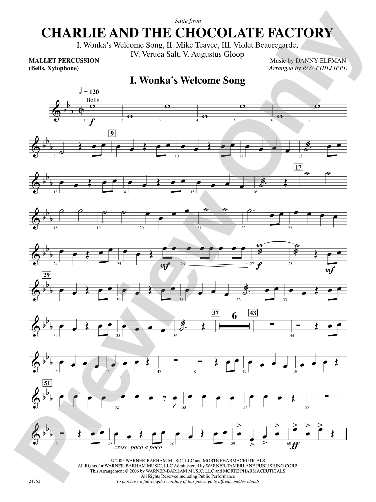 Charlie and the Chocolate Factory, Suite from: Mallets