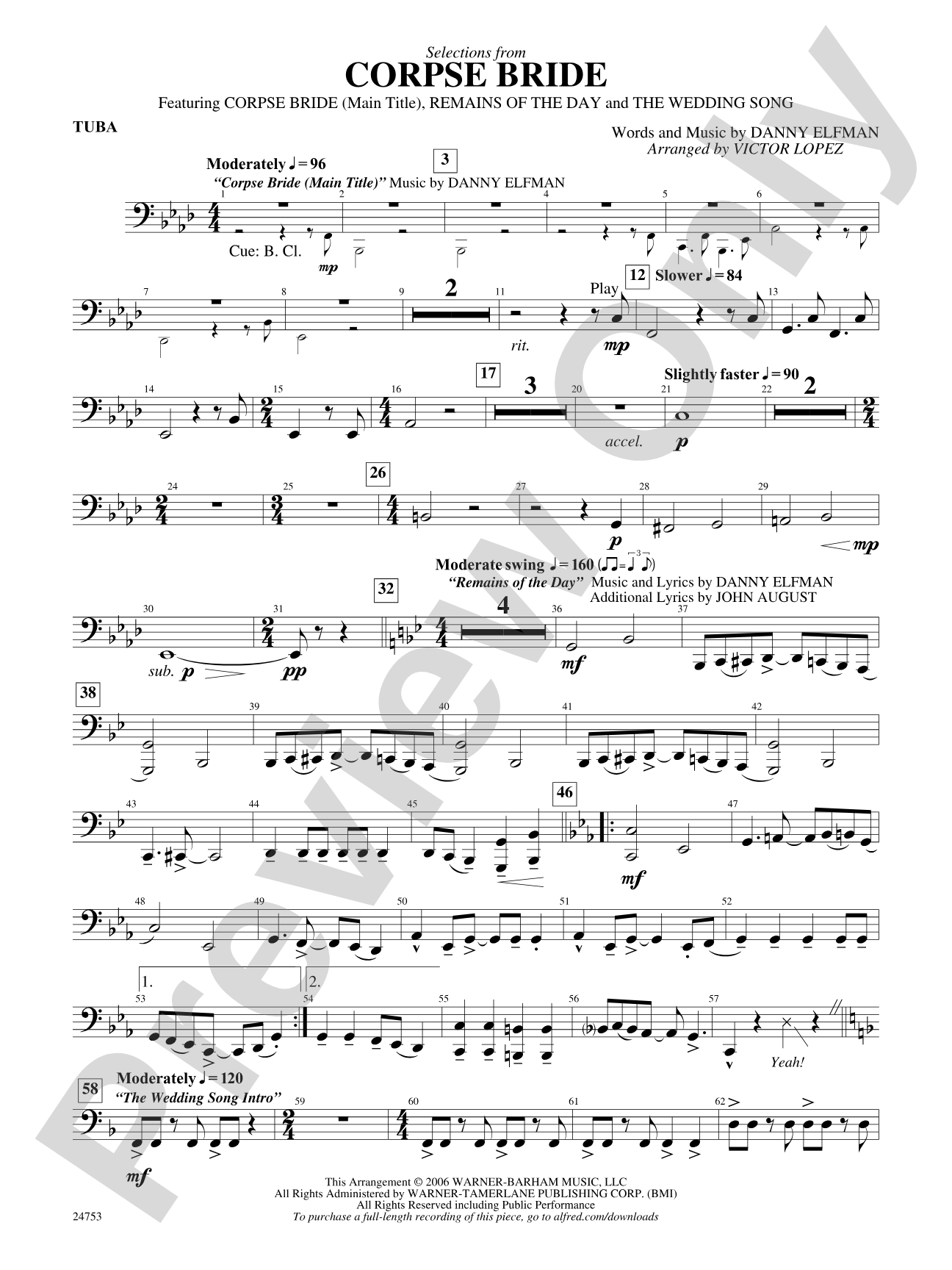 Corpse Bride, Selections from: Tuba