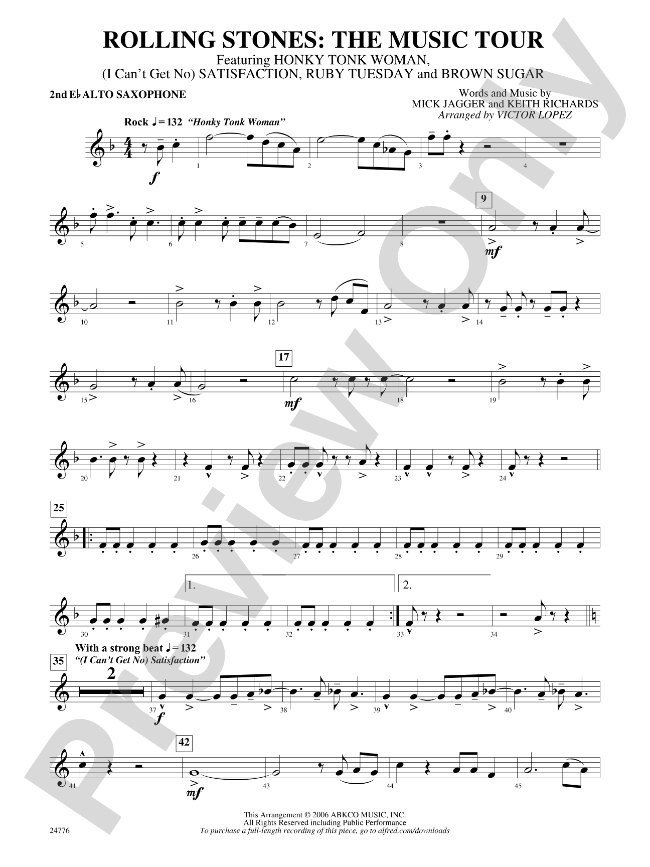 Rolling Stones: The Music Tour: 2nd E-flat Alto Saxophone