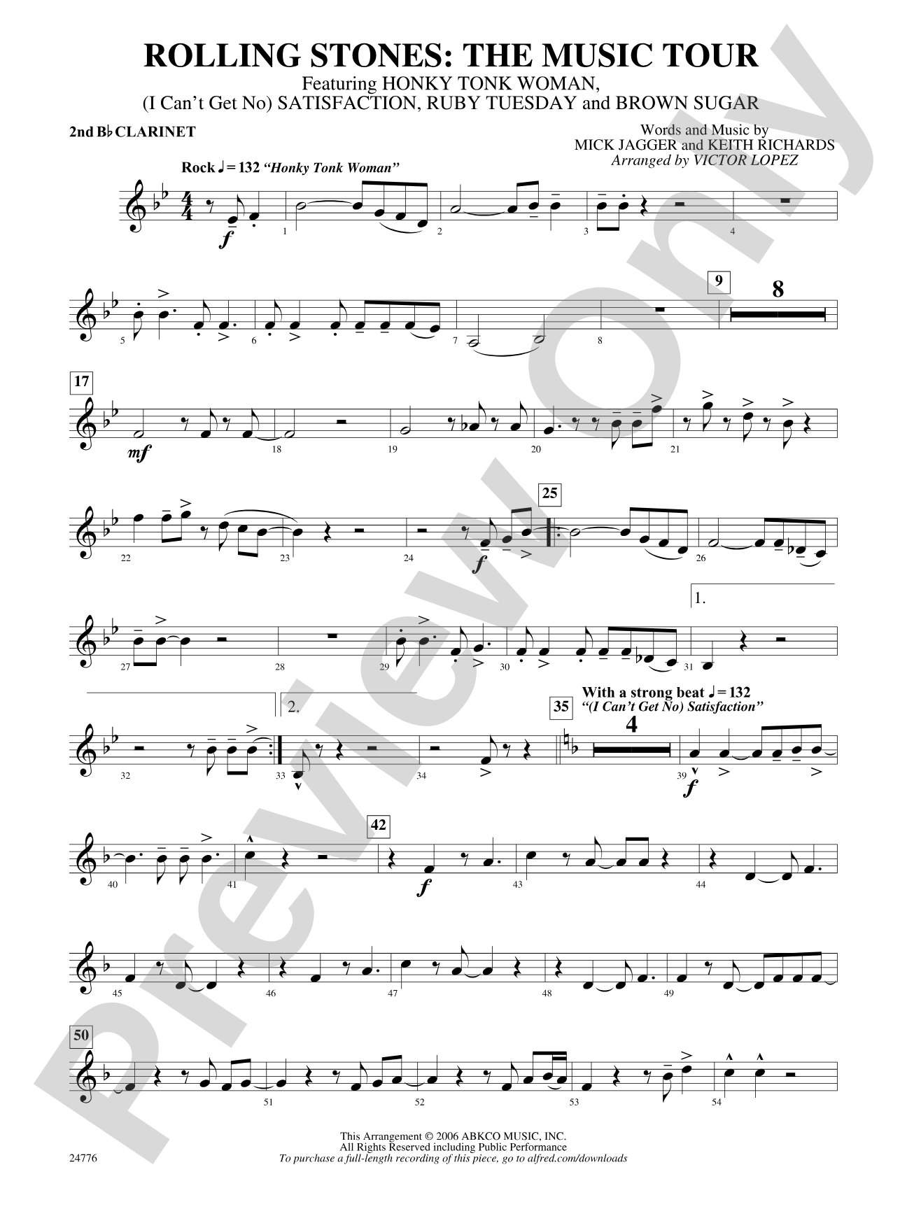 Rolling Stones: The Music Tour: 2nd B-flat Clarinet