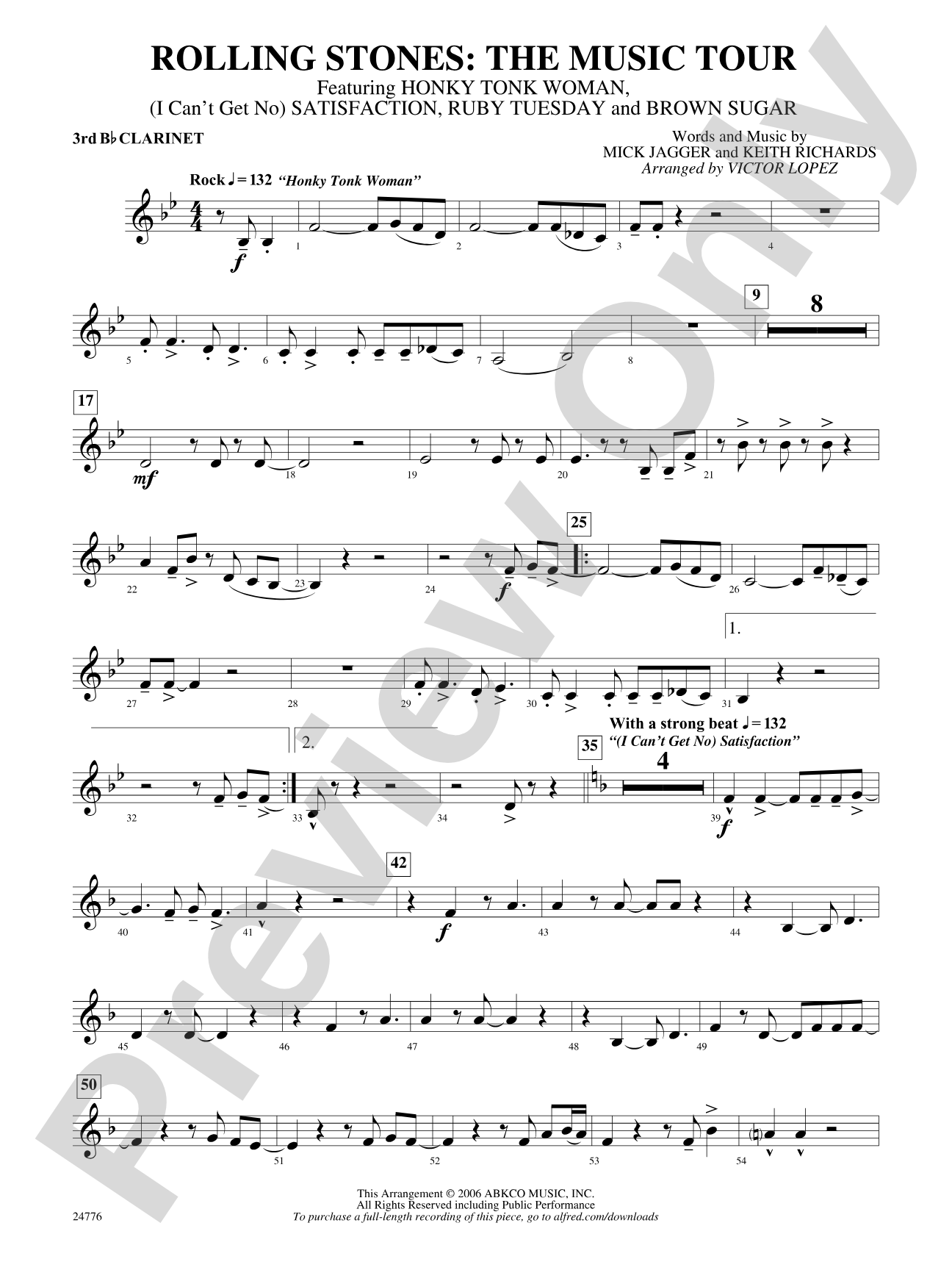 Rolling Stones: The Music Tour: 3rd B-flat Clarinet