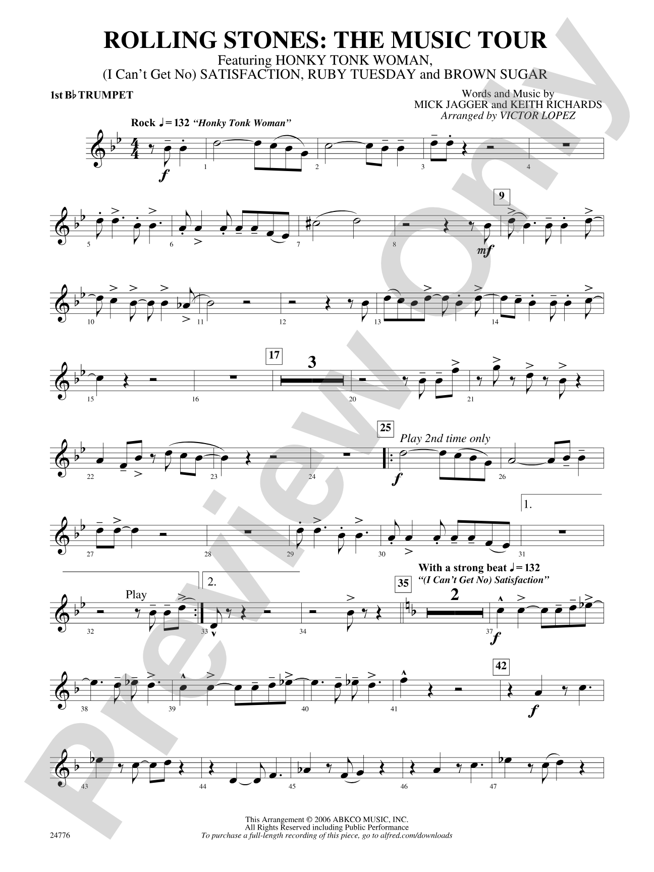 Rolling Stones: The Music Tour: 1st B-flat Trumpet