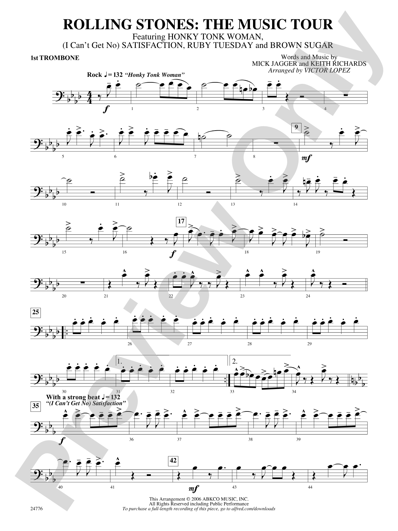 Rolling Stones: The Music Tour: 1st Trombone