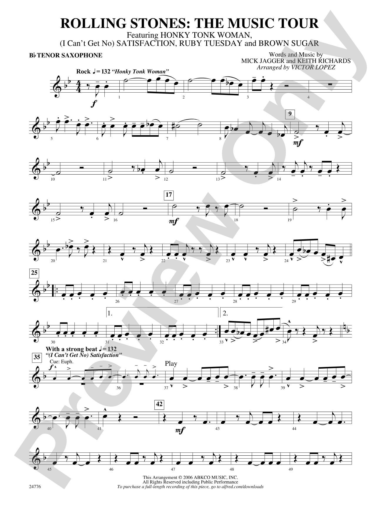Rolling Stones: The Music Tour: B-flat Tenor Saxophone