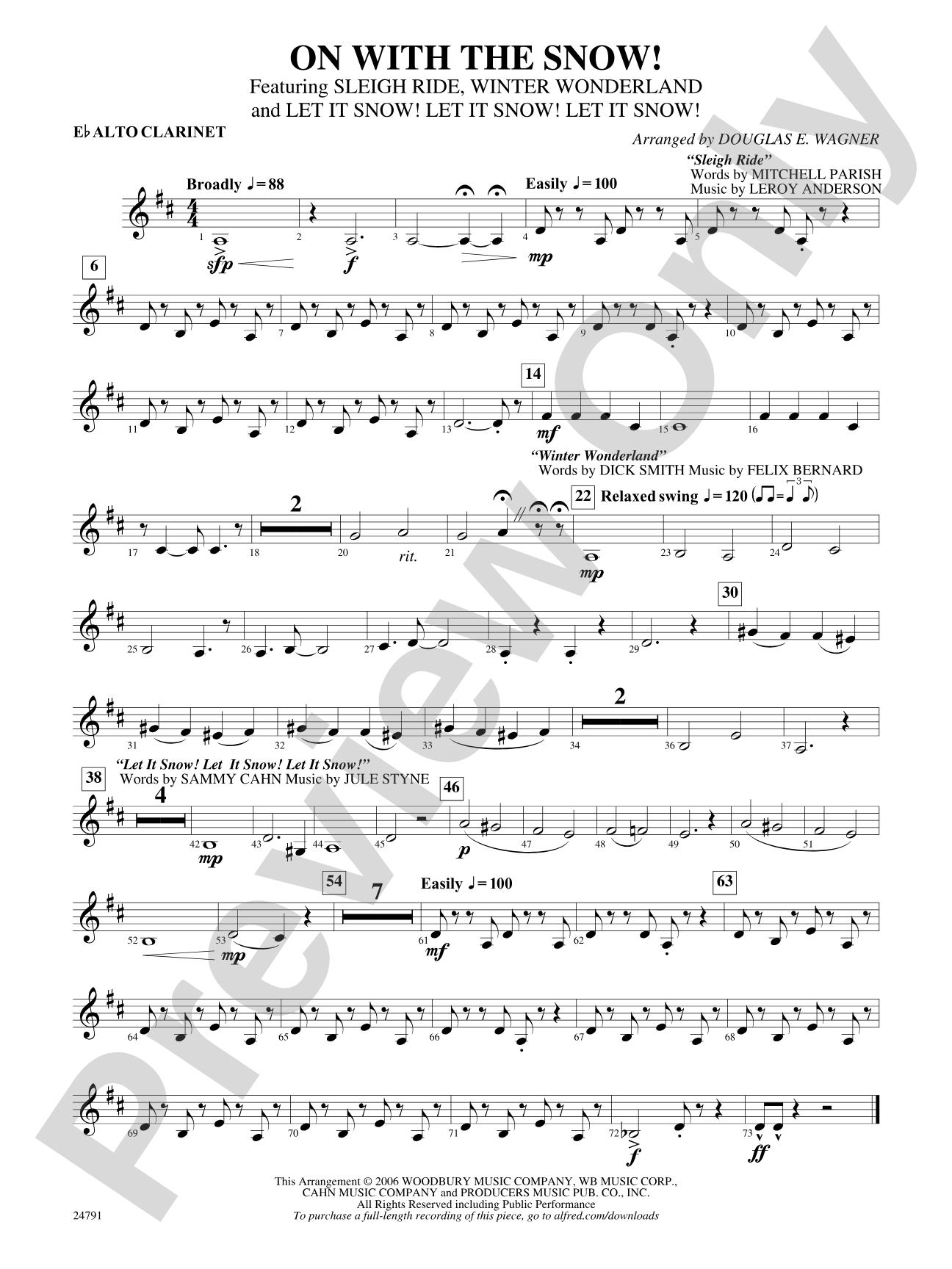 On with the Snow!: E-flat Alto Clarinet